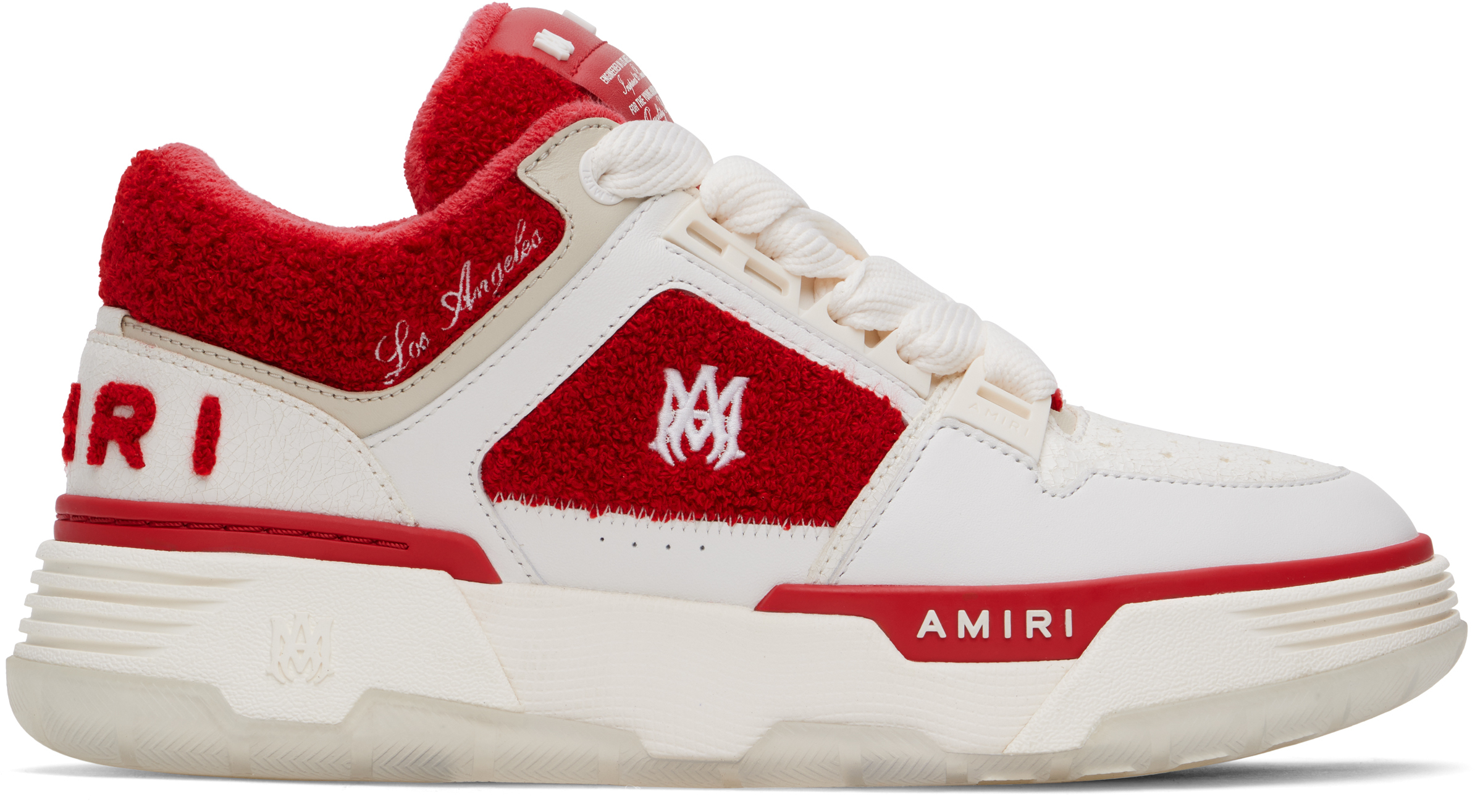 White & Red Varsity MA-1 Sneakers