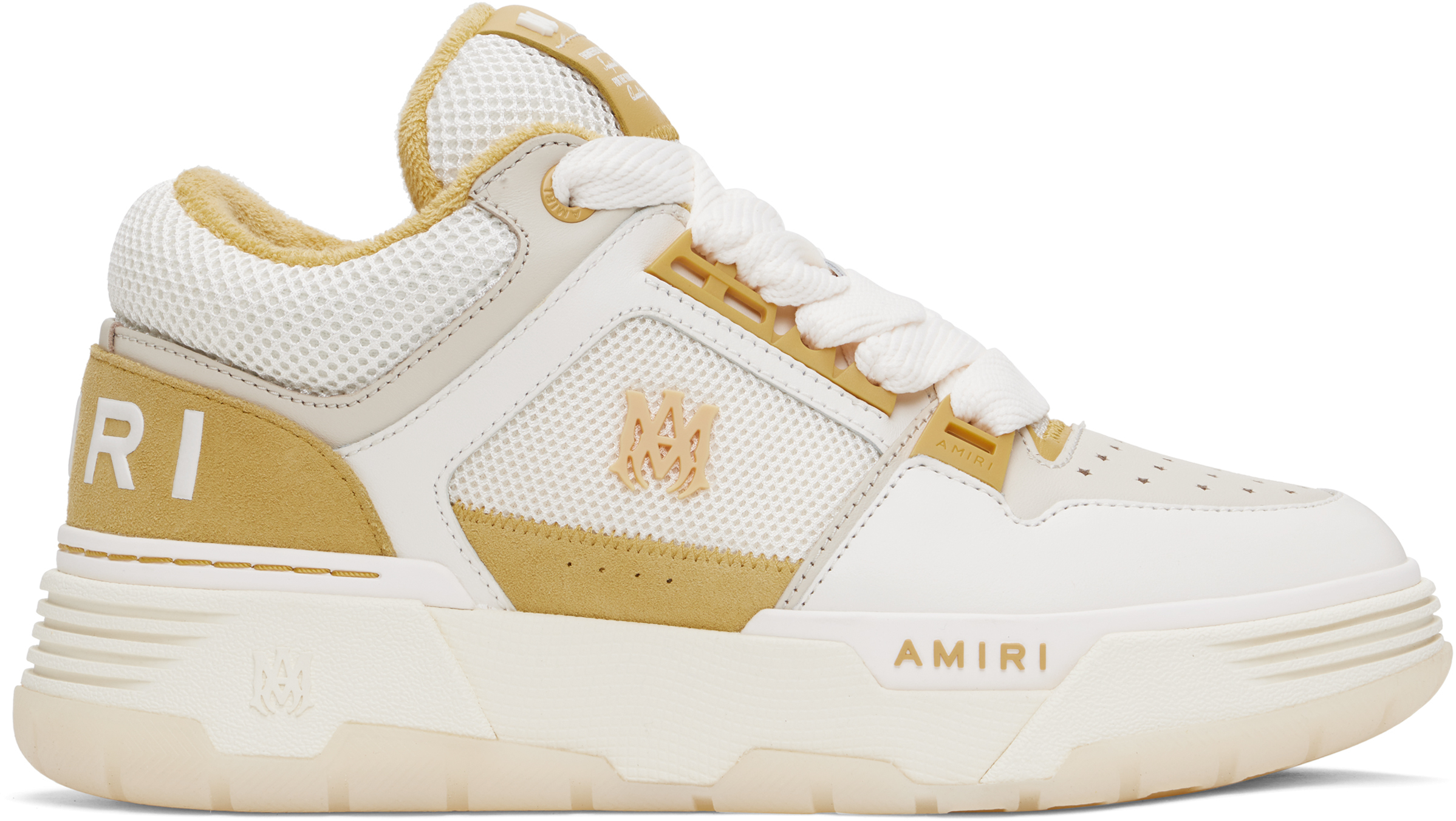 White & Yellow MA-1 Sneakers