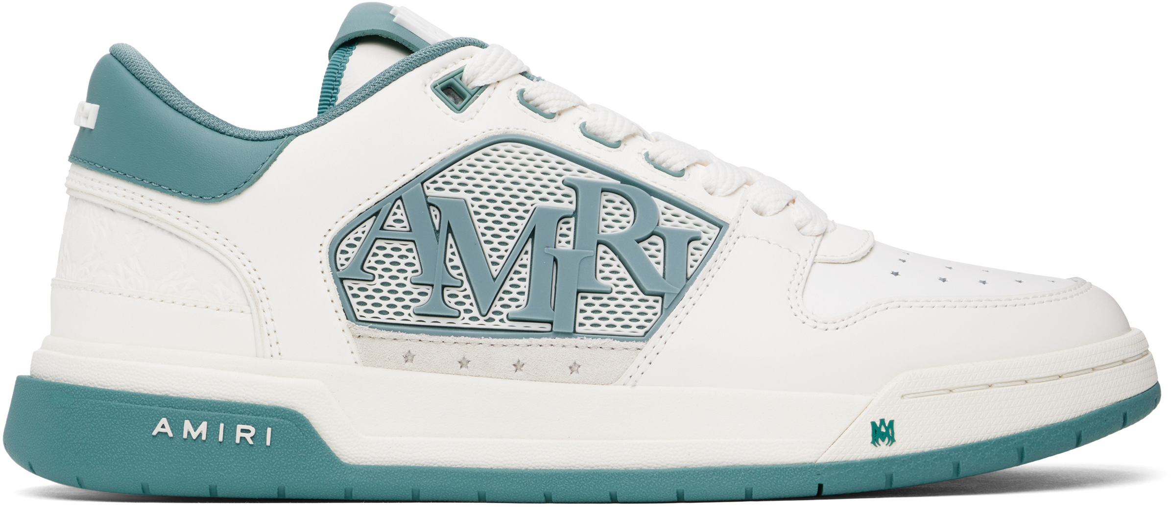 White & Blue Classic Low Sneakers by AMIRI on Sale