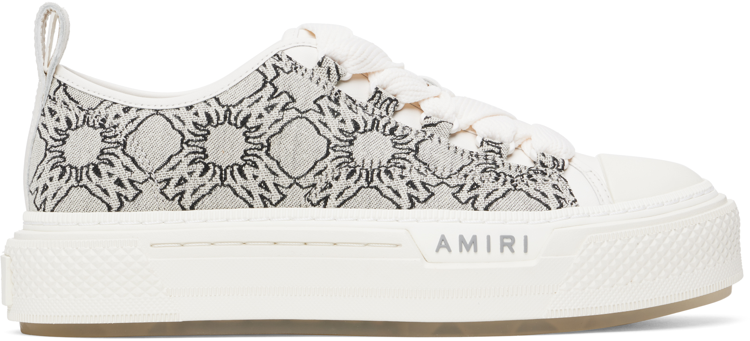 【AMIRI】MA QUAD JACQUARD COURT LOW アミリスニーカー AMIRI: Gray MA Quad Jacquard Court Low Sneakers | SSENSE
