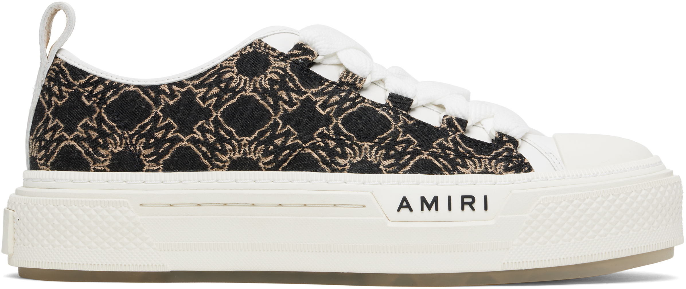 AMIRI: White & Black MA Quad Jacquard Court Sneakers | SSENSE