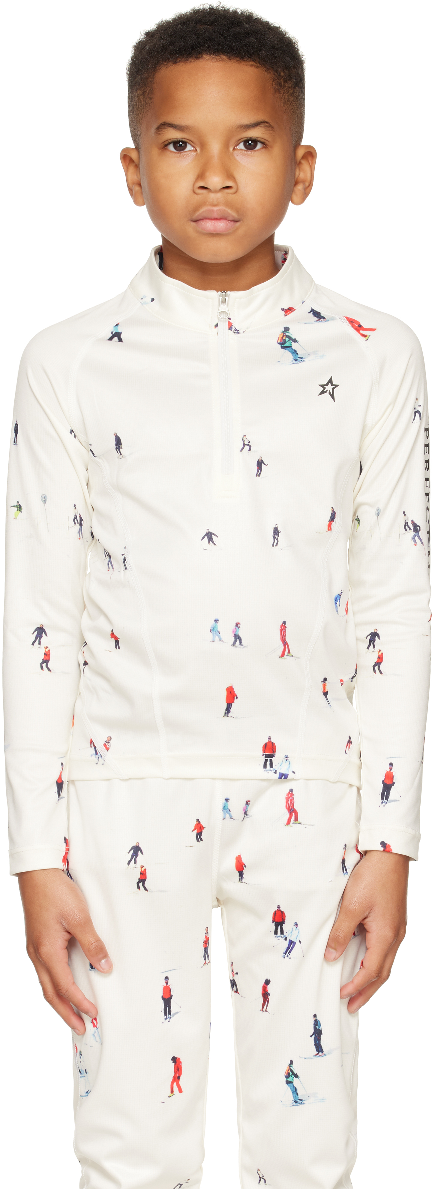 Perfect Moment Thermal Brand-print Woven Top 6-14 Y In Dede Ski Print