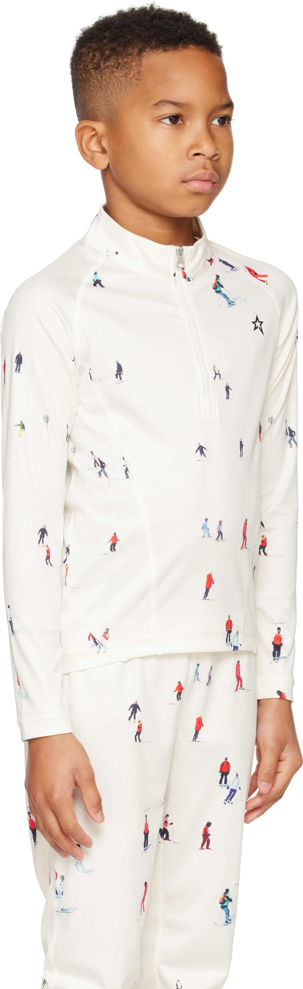 Perfect Moment Thermal Brand-print Woven Top 6-14 Y In Dede Ski Print