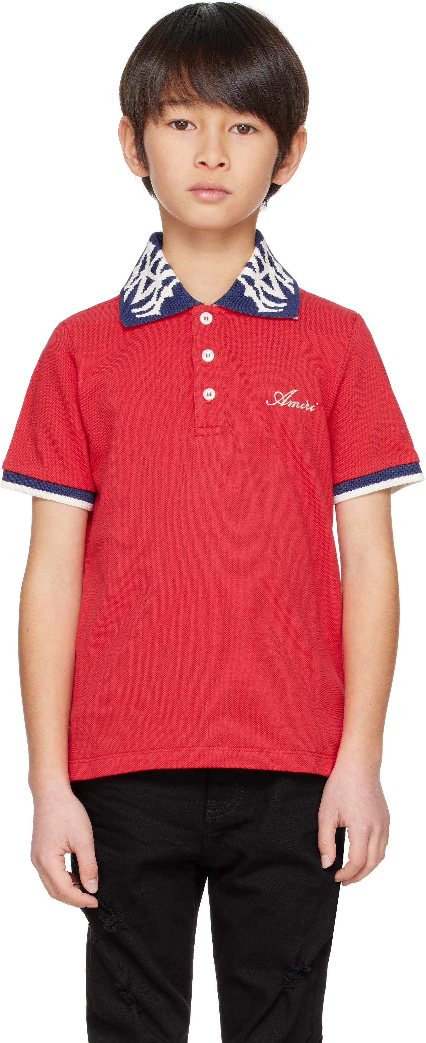Amiri Kids Red Ma Polo In Varsity Red