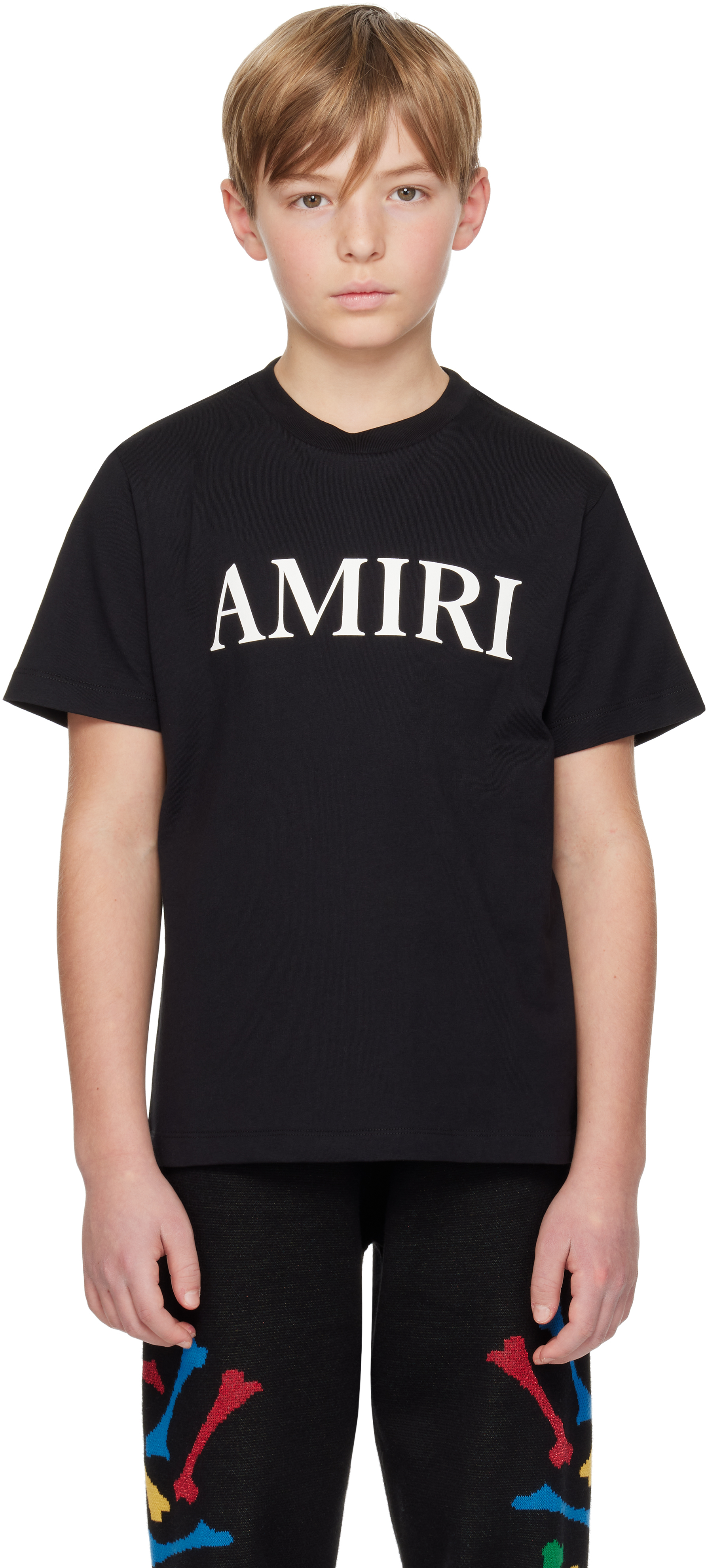 Shop Amiri Kids Black Core Logo T-shirt