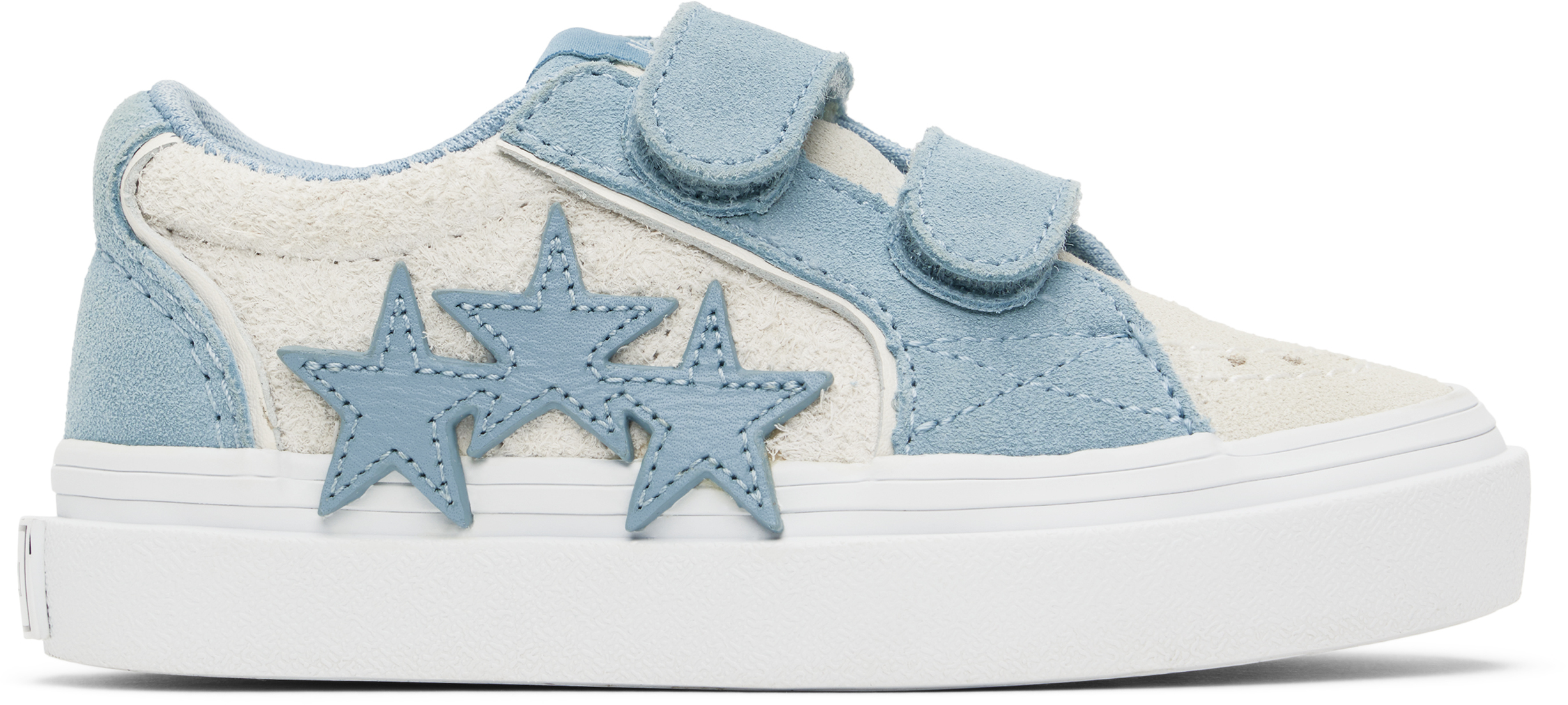 Amiri Kid's Sunset Skate Low-top Leather Sneakers, Toddler In Ocean Sky