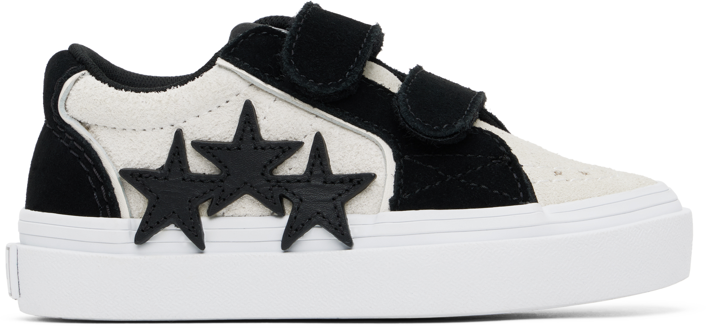 Shop Amiri Kids Black & Off-white Sunset Skate Low Sneakers