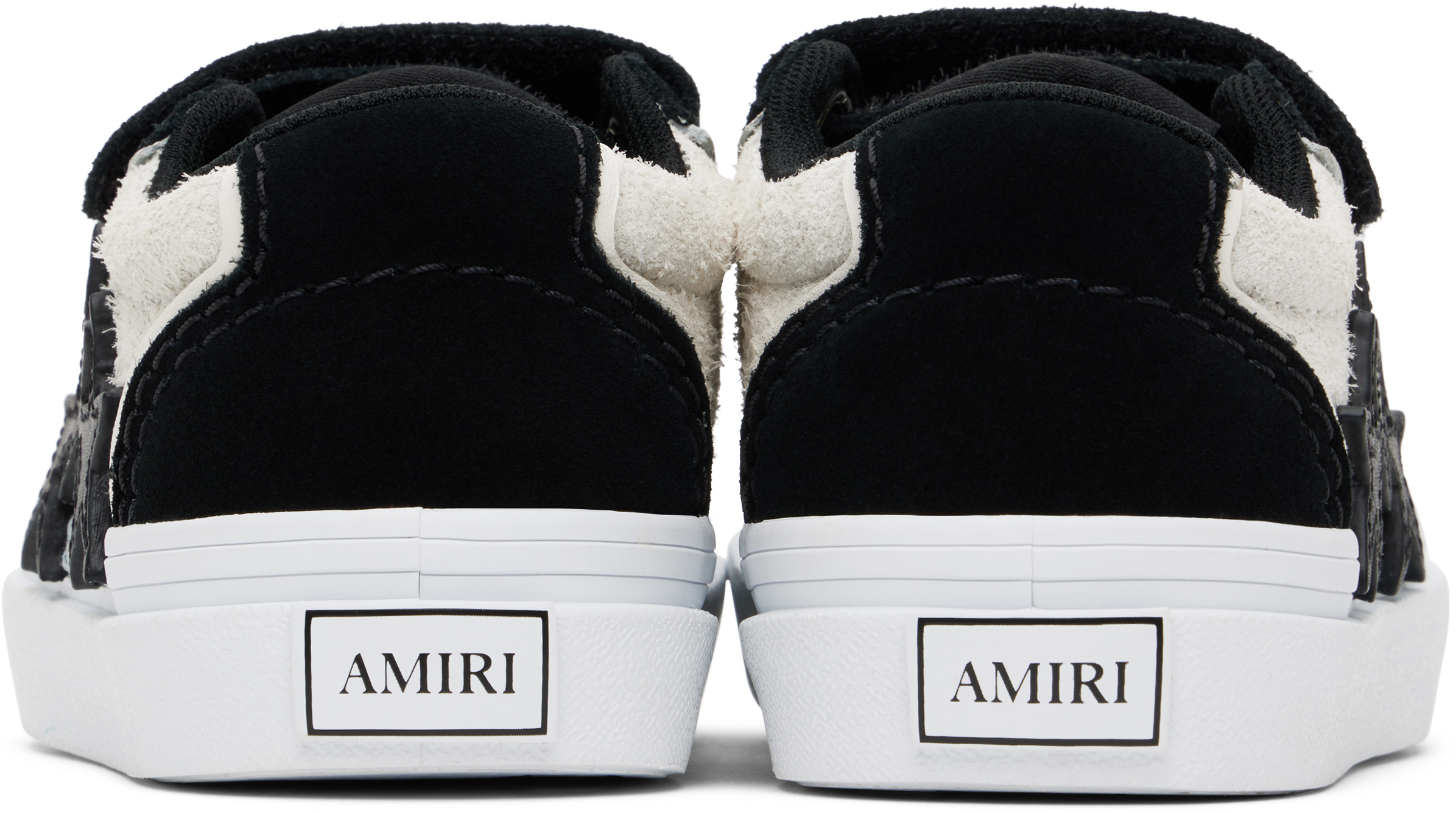 Shop Amiri Kids Black & Off-white Sunset Skate Low Sneakers