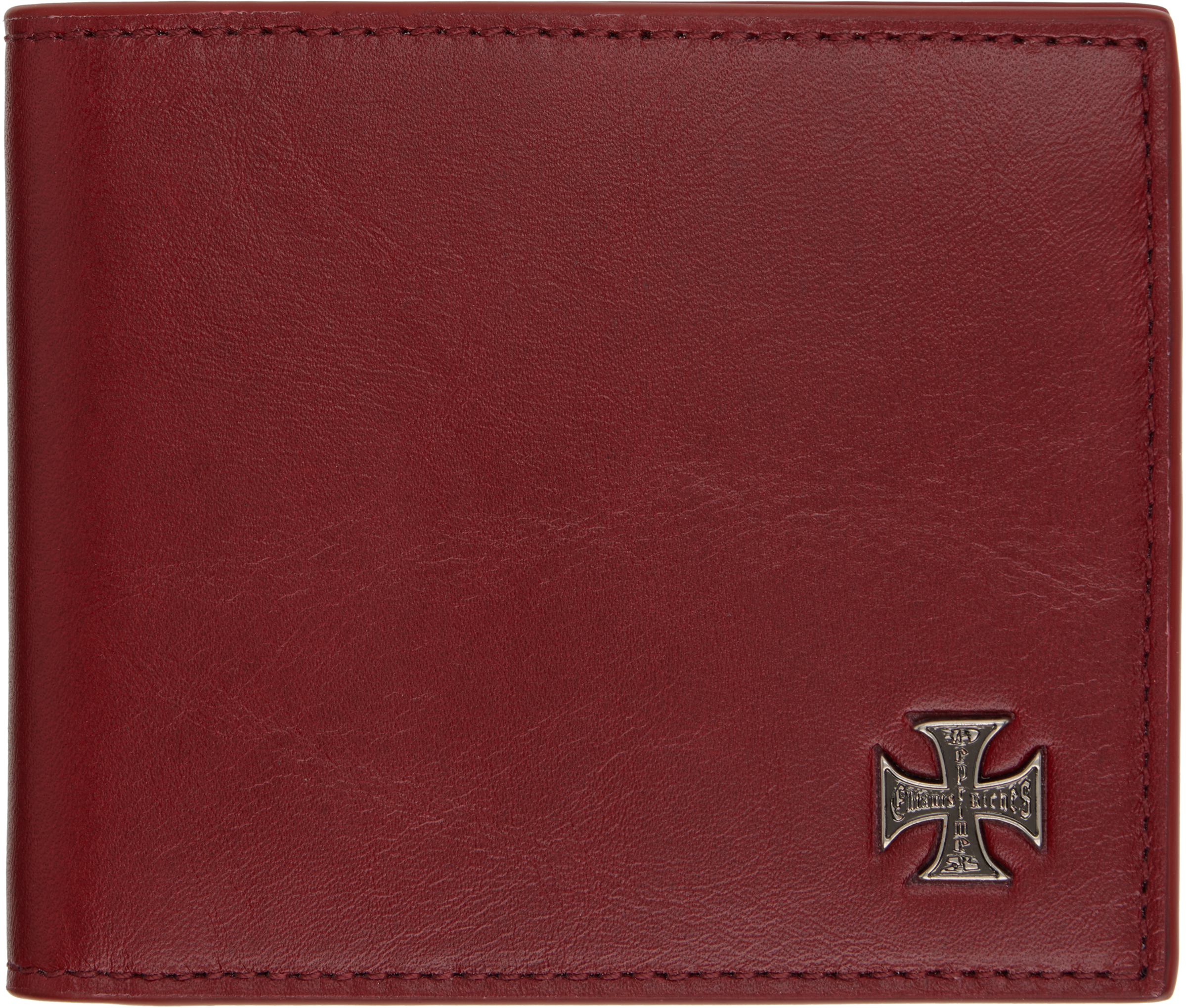Burgundy Cross Emblem Wallet