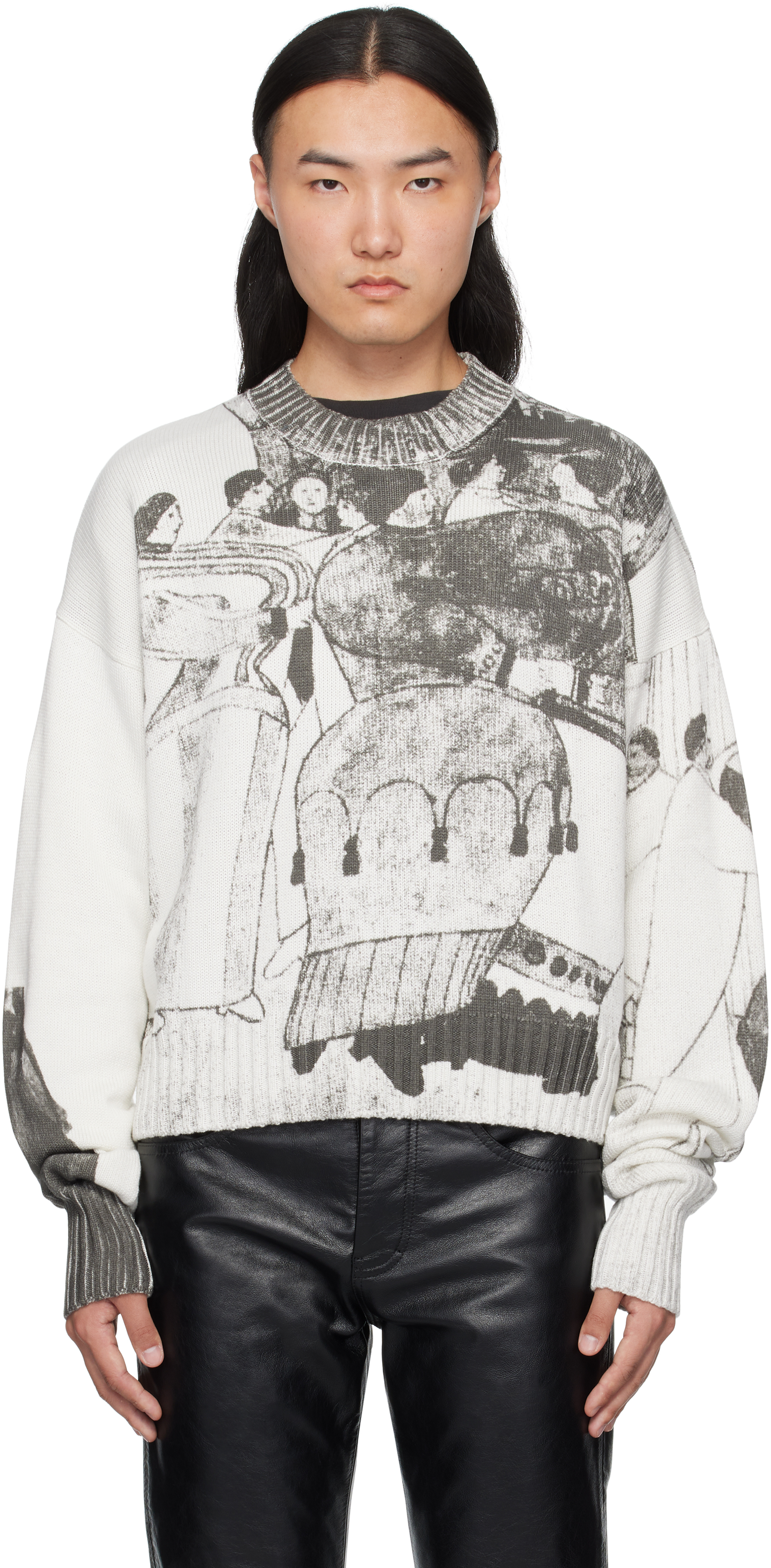 Off-White & Black 'The Ballroom Dance' Sweater