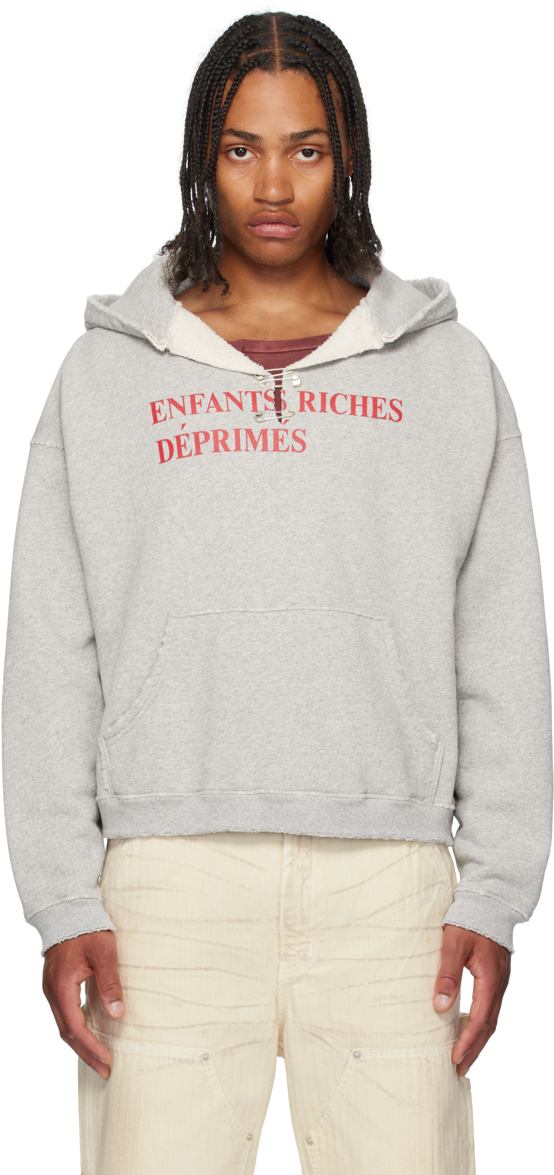 Gray Classic Logo Hoodie
