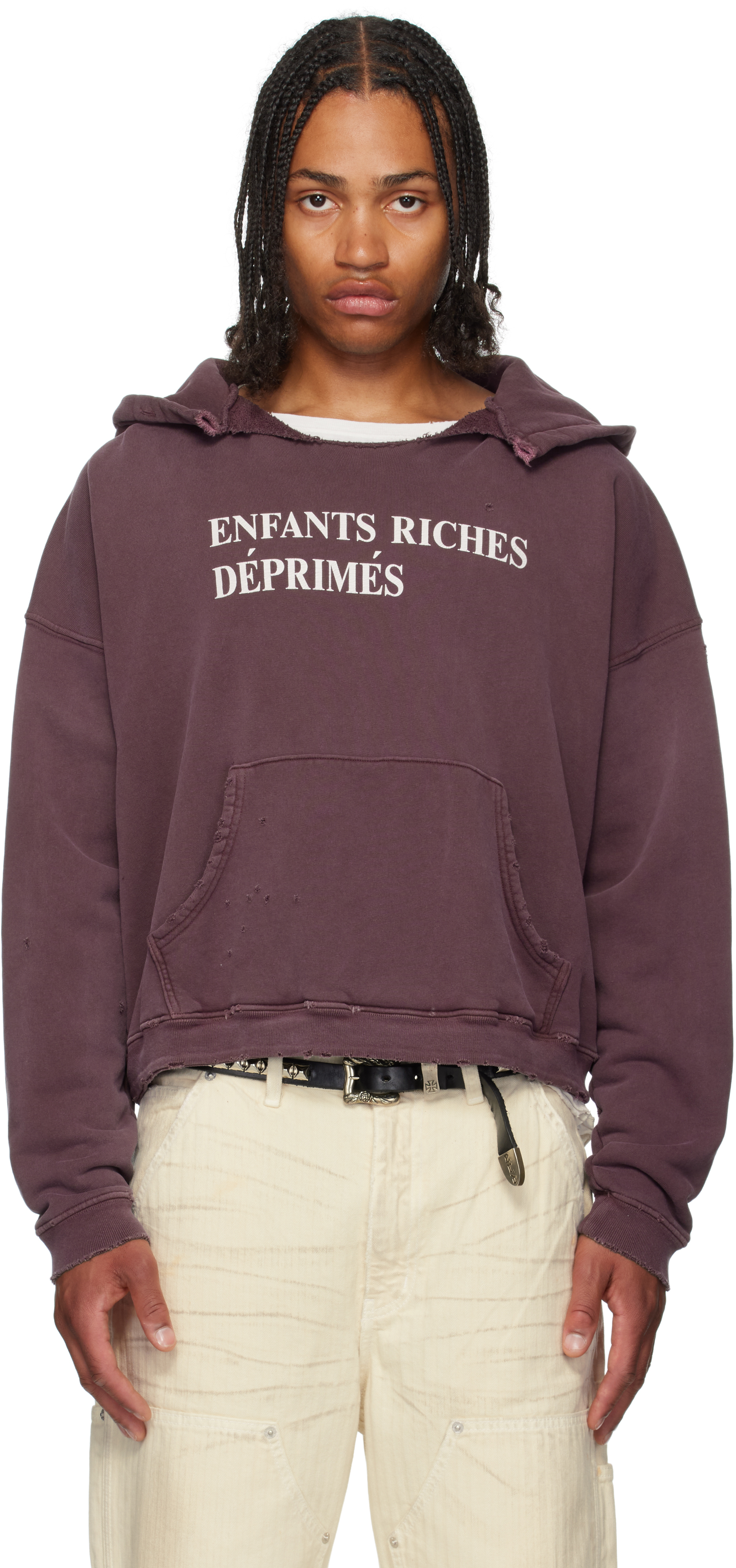 Enfants Riches Déprimés: Burgundy Classic Logo Hoodie | SSENSE