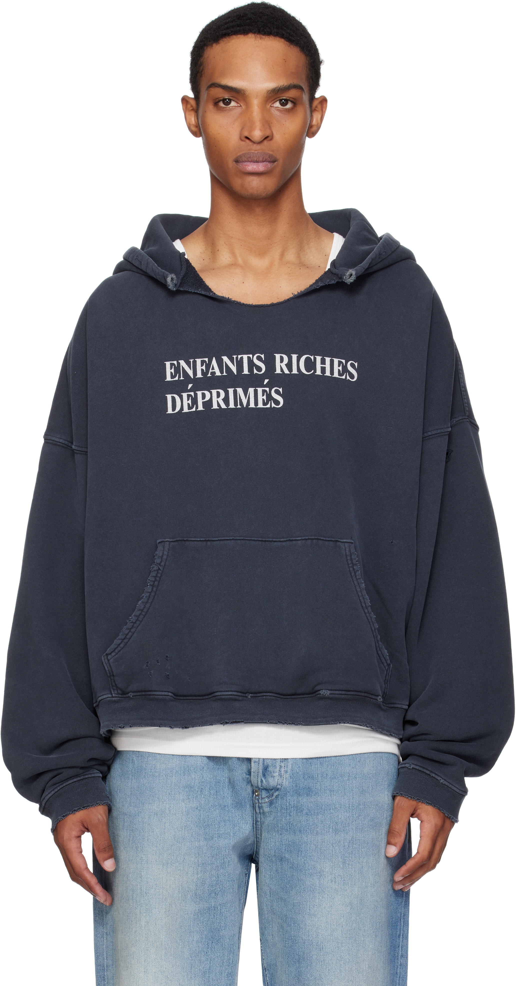 Navy Classic Logo Hoodie