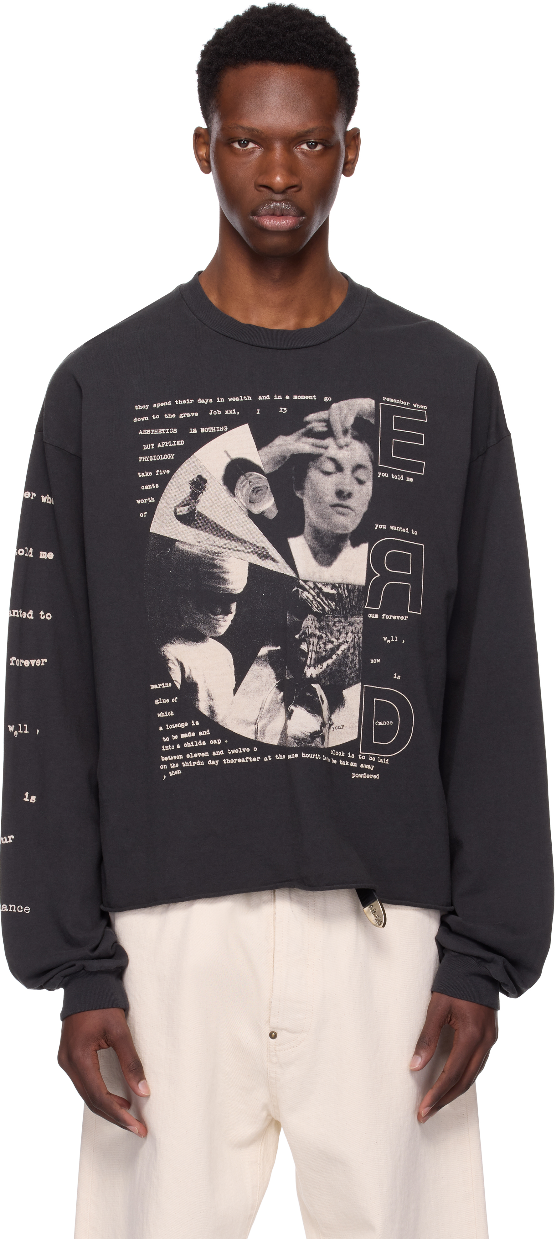 トップス enfants riches deprimes remember when ls Enfants Riches Déprimés: Black 'Remember When' LS T-shirt