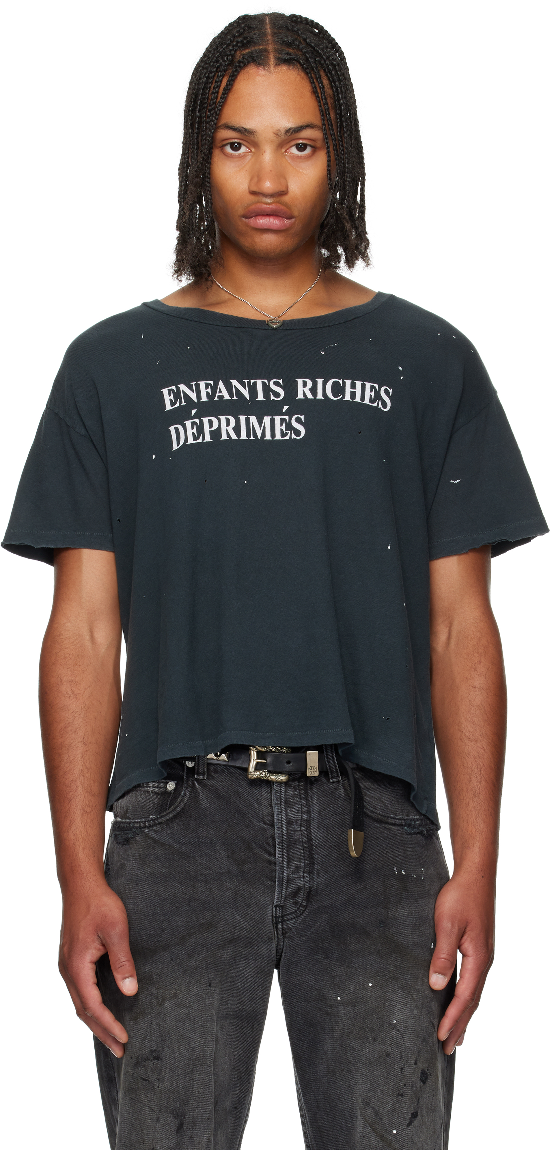 【メーカー直売】 Riches Enfants Déprimés: SSENSE | T-shirt Logo Classic Black トップス