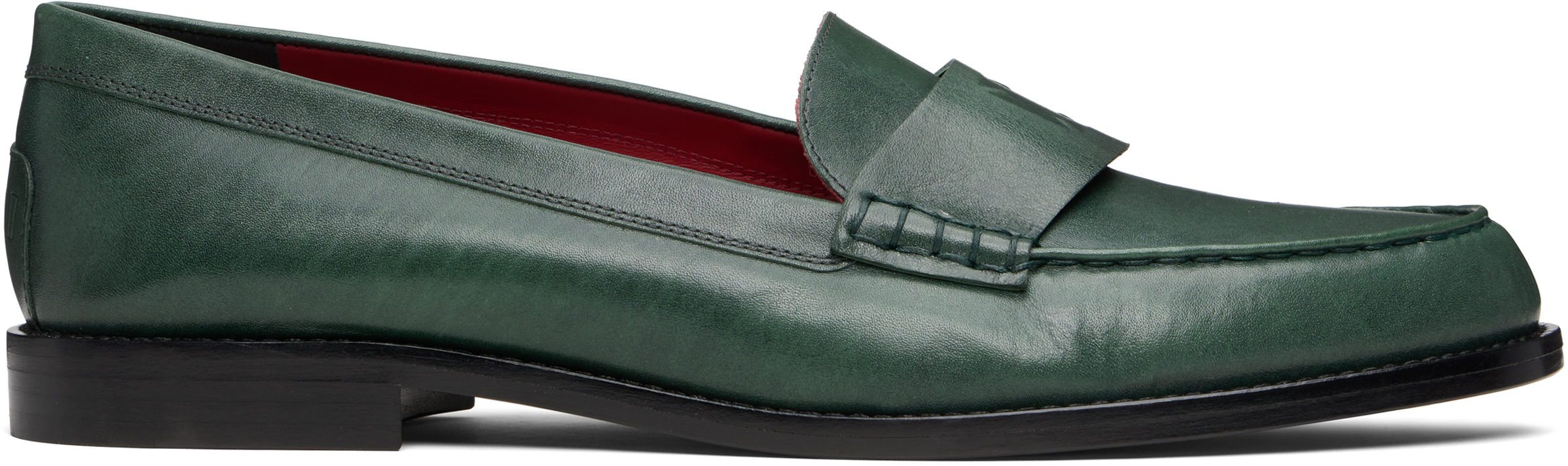 Green Penny Loafers