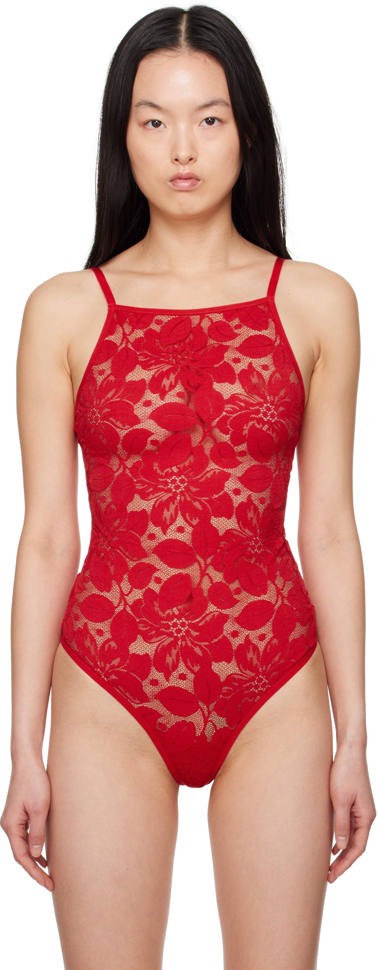 Red Zoe Bodysuit