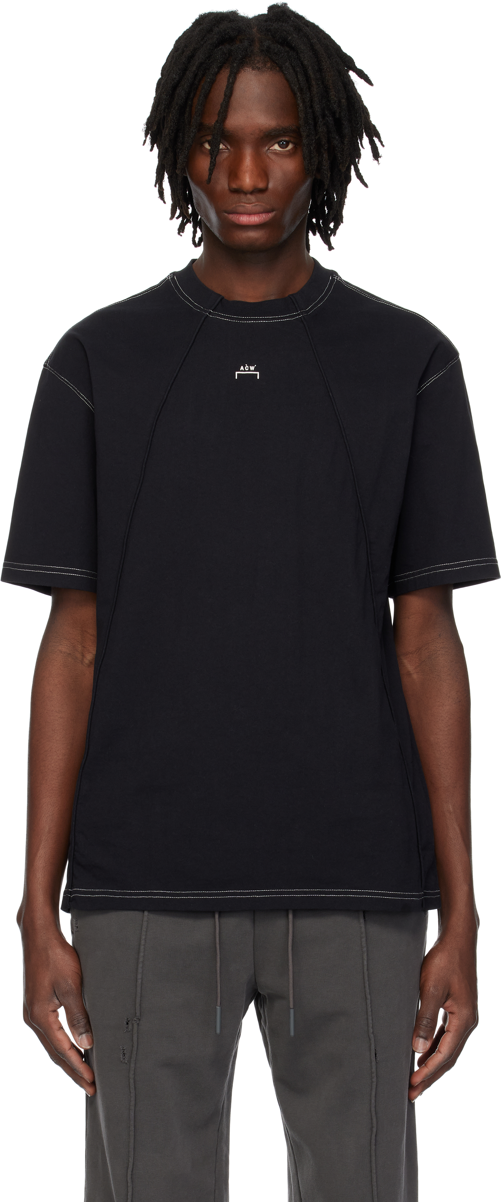 ★A-COLD-WALL★ Milbank Short Sleeve T-Shirt Black Onyx ACWM Black Millbank T-shirt by A-COLD-WALL* on Sale
