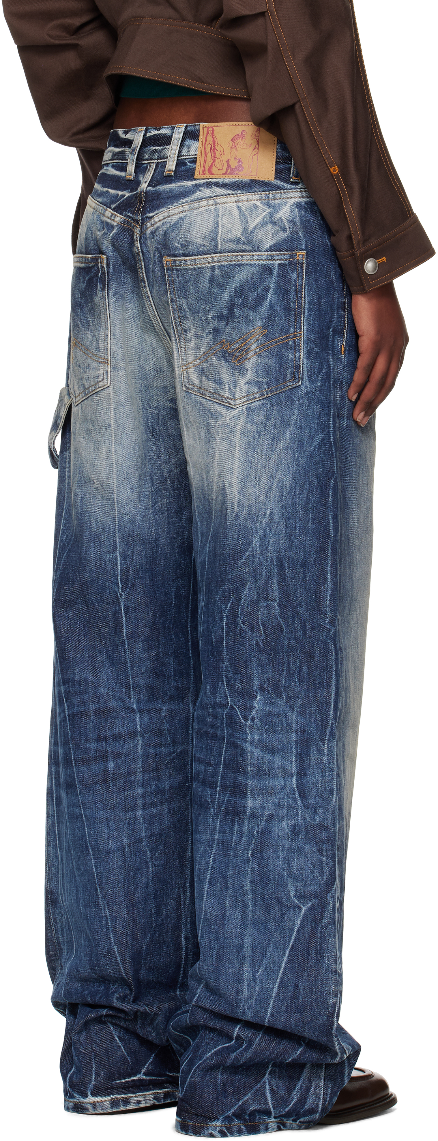 MARTINE ROSE BLUE CASUAL JEANS 