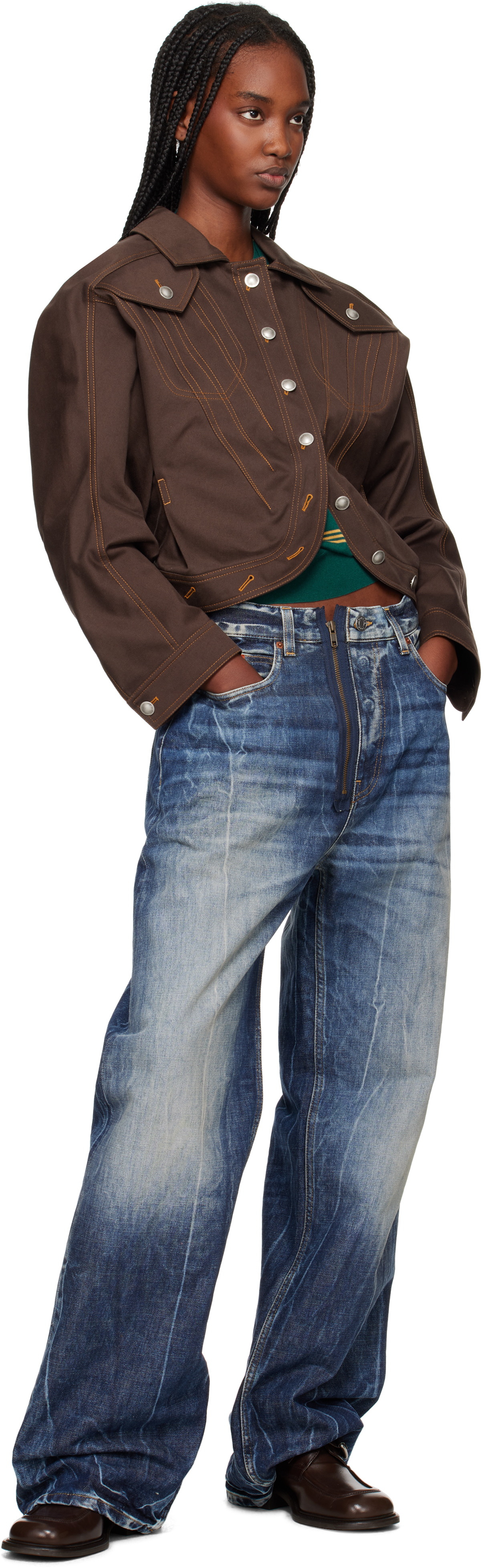 MARTINE ROSE BLUE CASUAL JEANS 