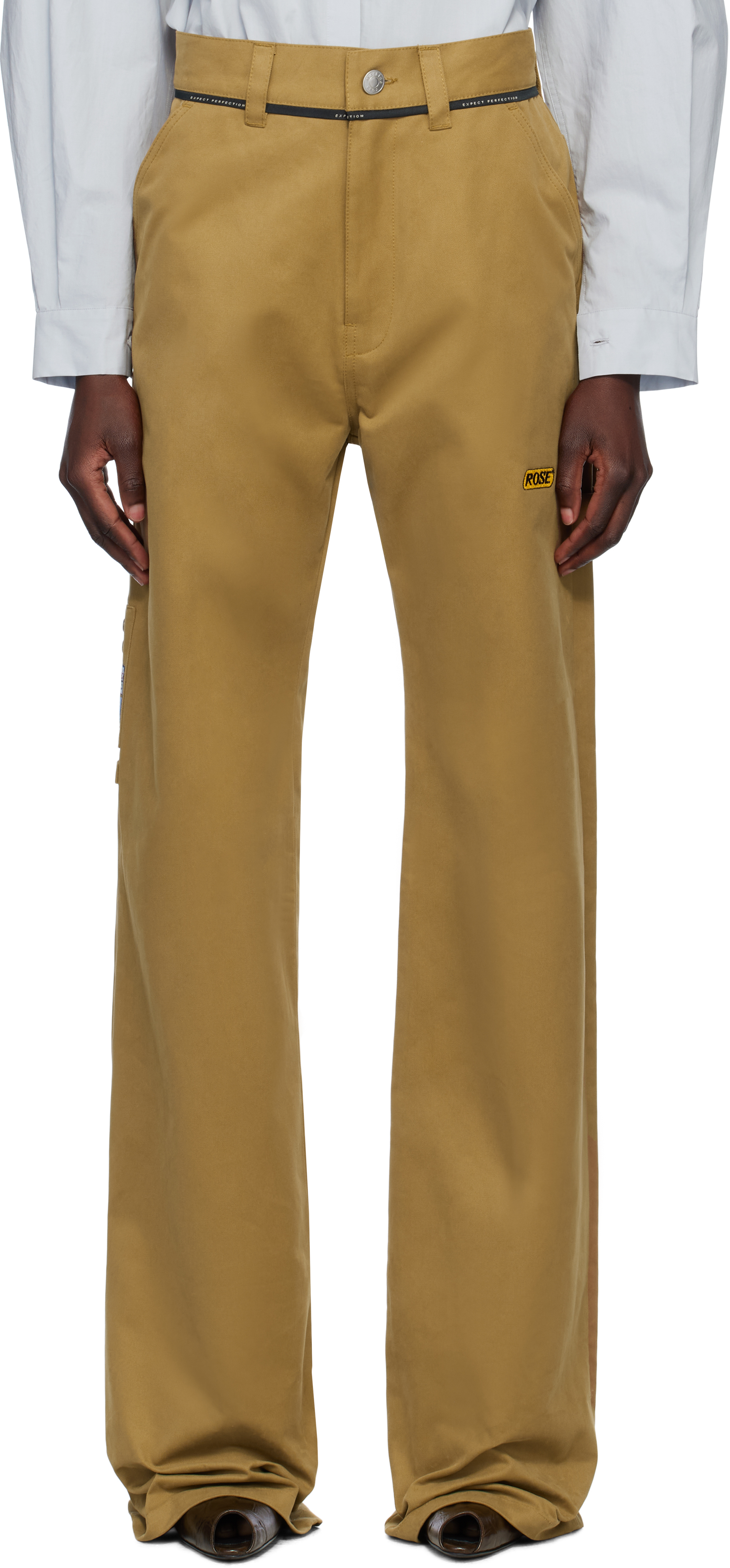 MARTINE ROSE KHAKI CARPENTER TROUSERS