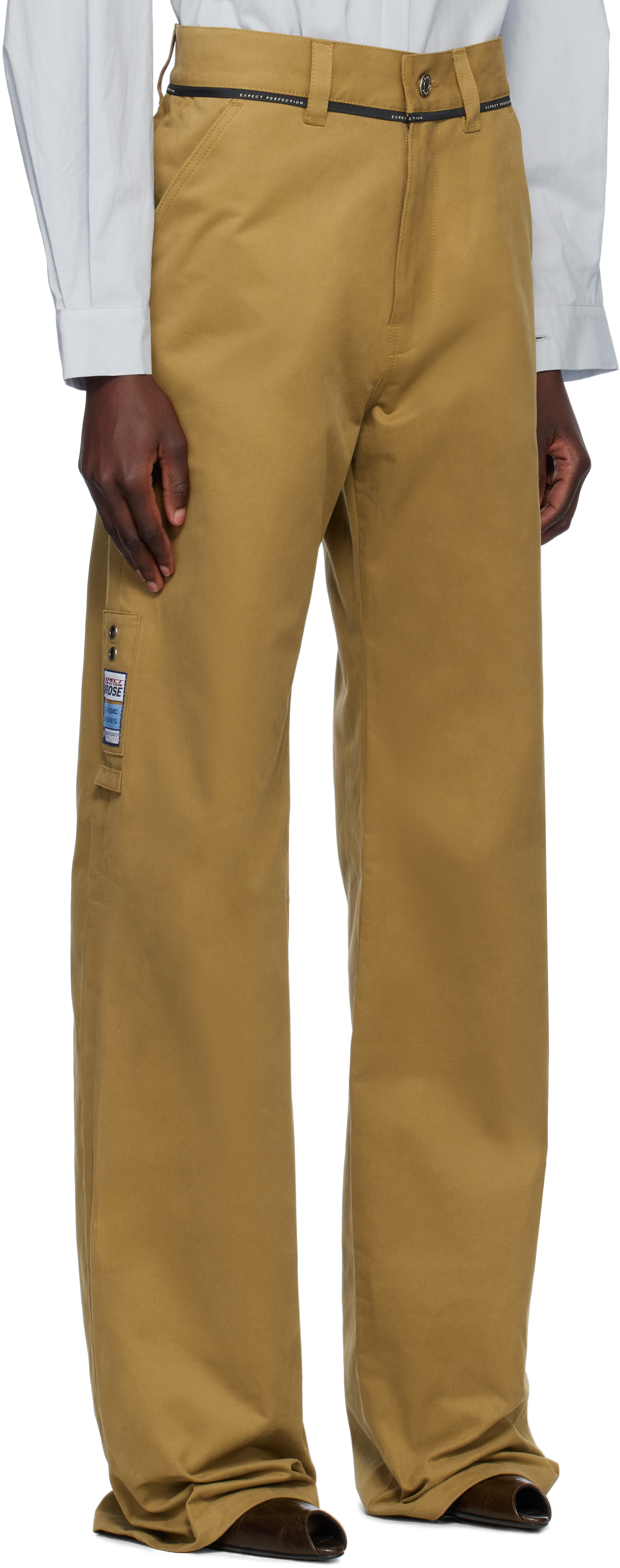 MARTINE ROSE KHAKI CARPENTER TROUSERS