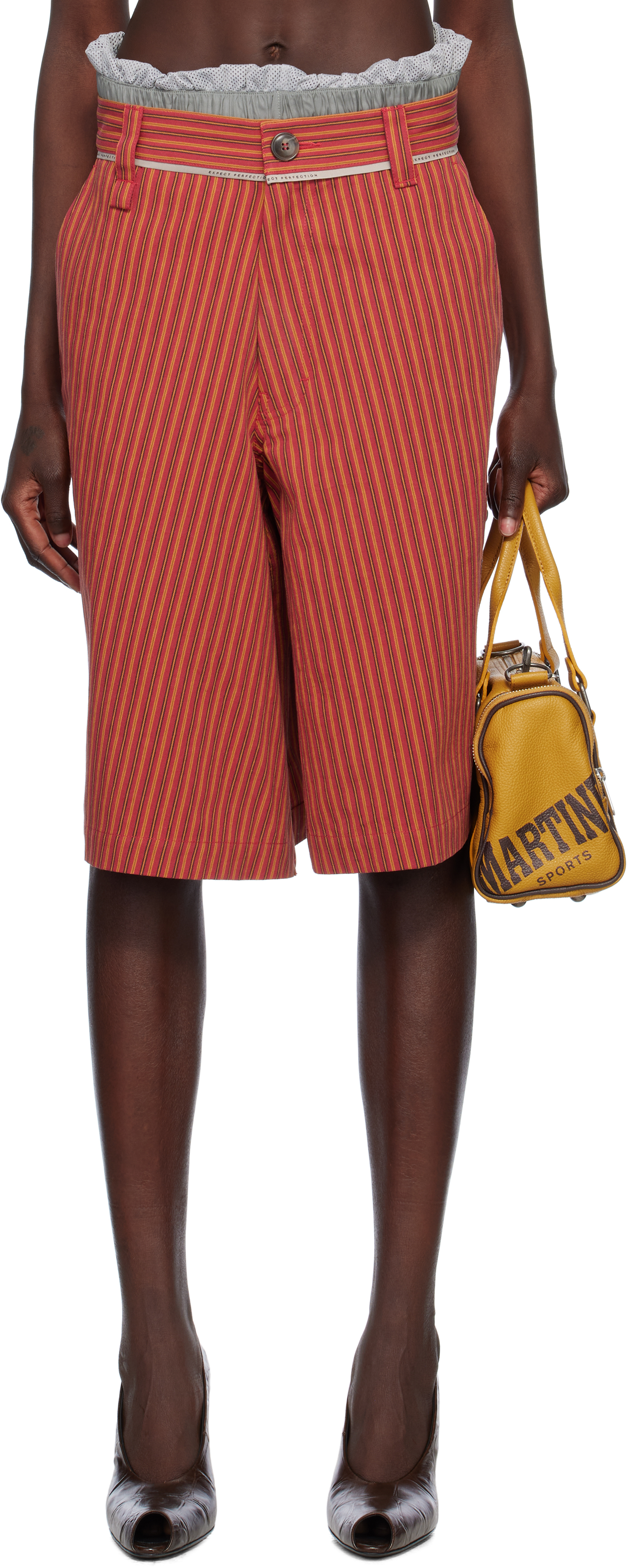 Red Twisted Skate Shorts
