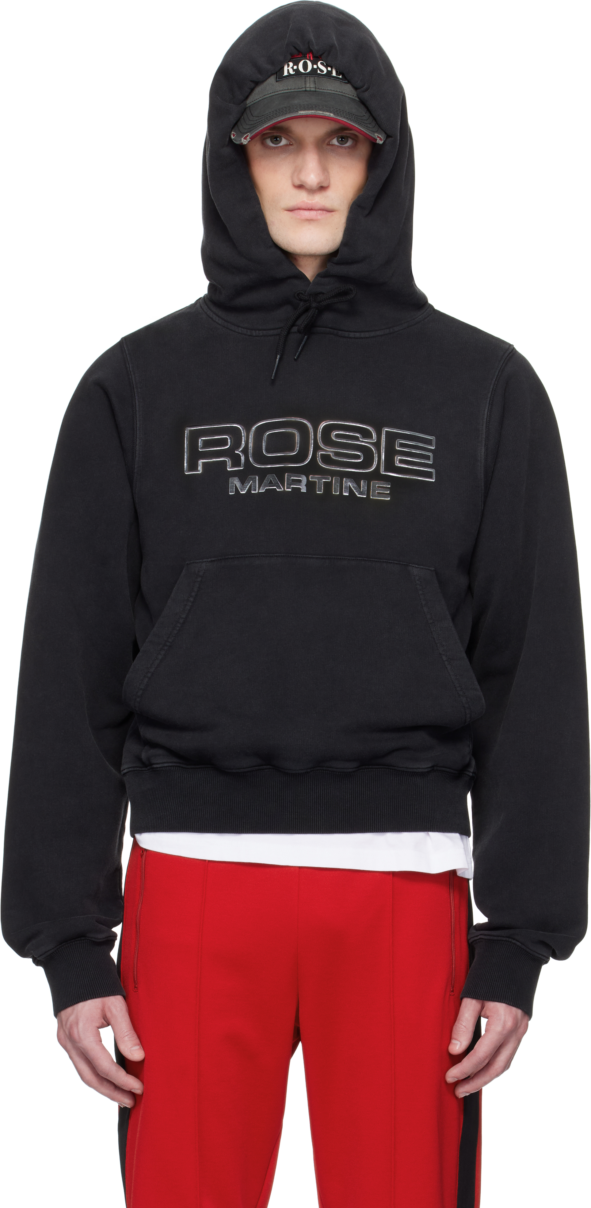【関税込み】Martine Rose ブラック シュランケン フーディ Martine Roseのブラック シュランケン フーディがセール中