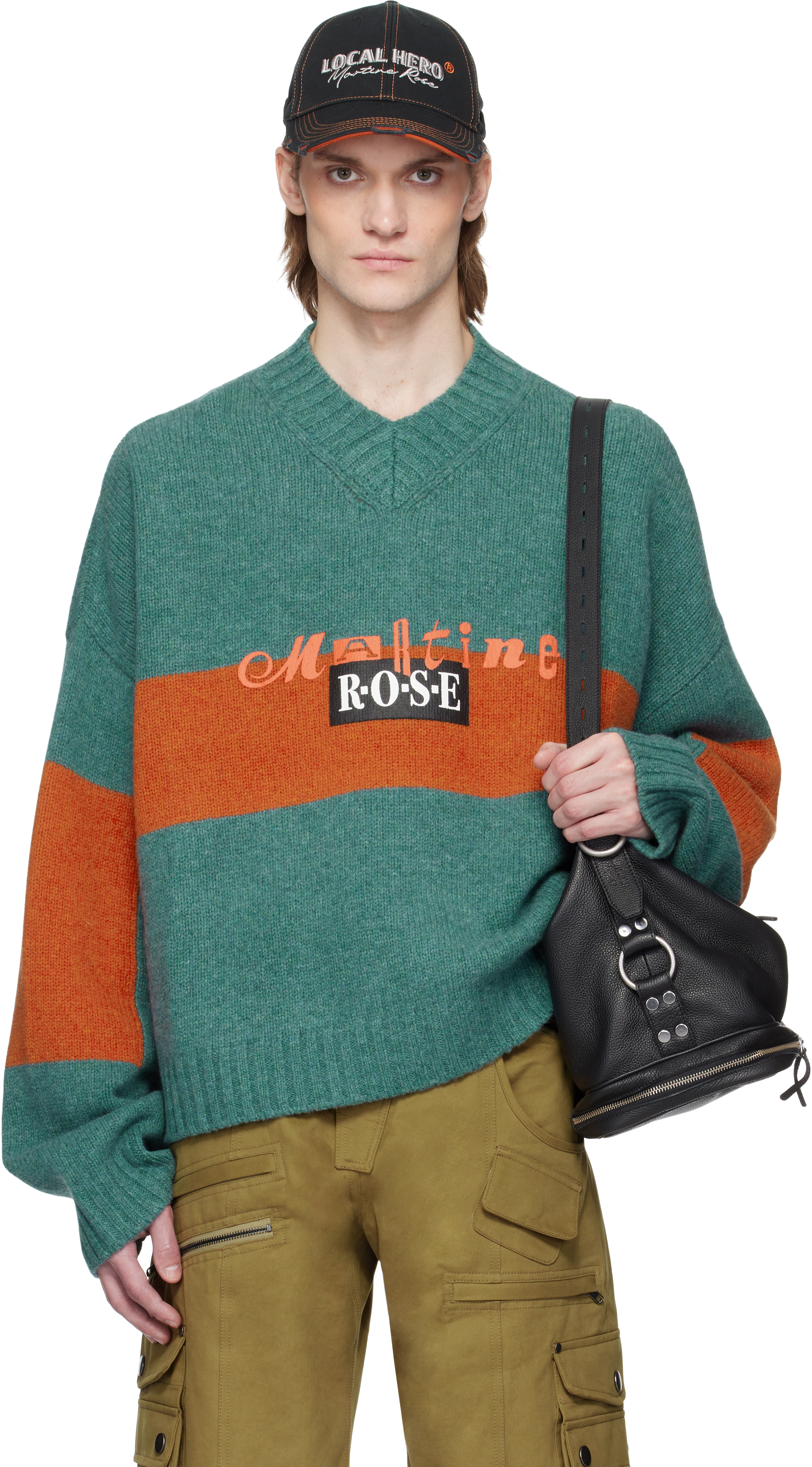 Martine Rose: Green Oversized Sweater | SSENSE