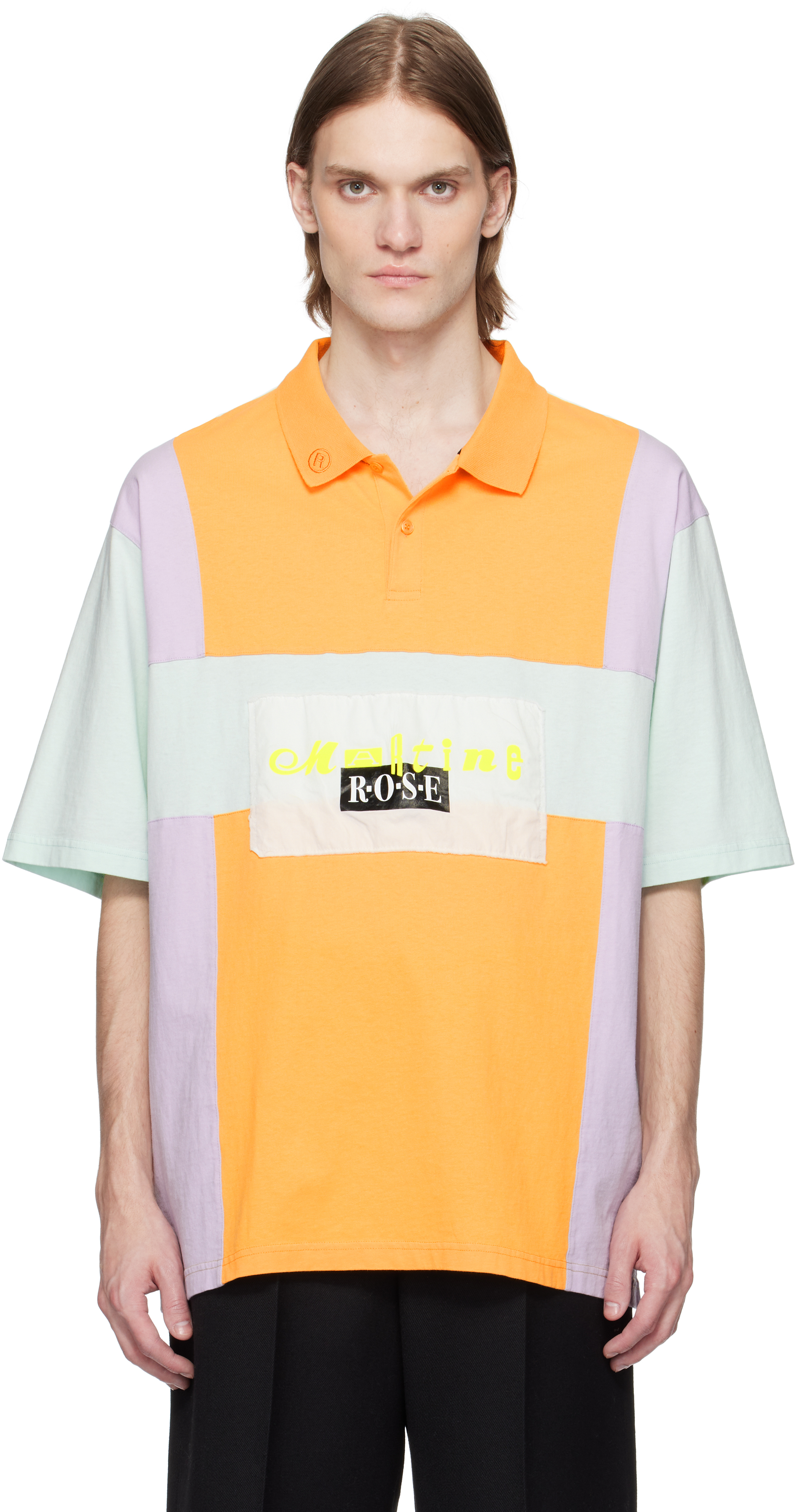 Martine Rose 24ss ポロシャツ サイズXL Martine rose(マーティンローズ) 24SSHALF AND HALF FOOTBALL