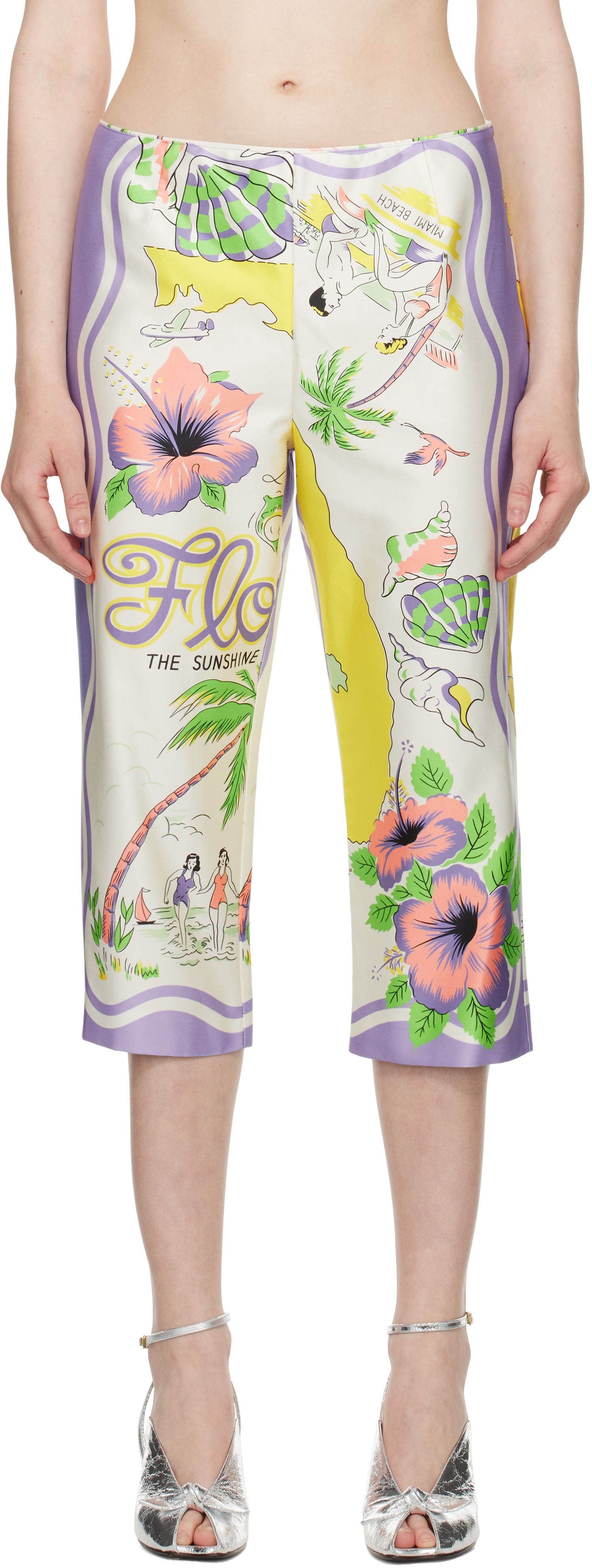 Multicolor Florida Capri Trousers