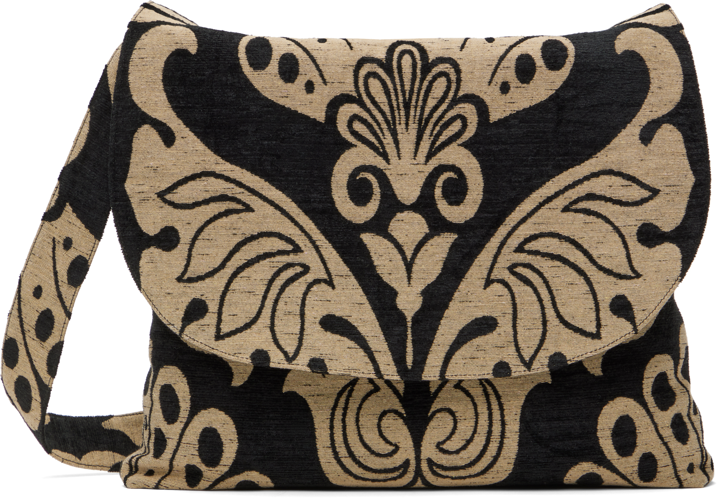 Black 
Beige Beardsley Tapestry Bag