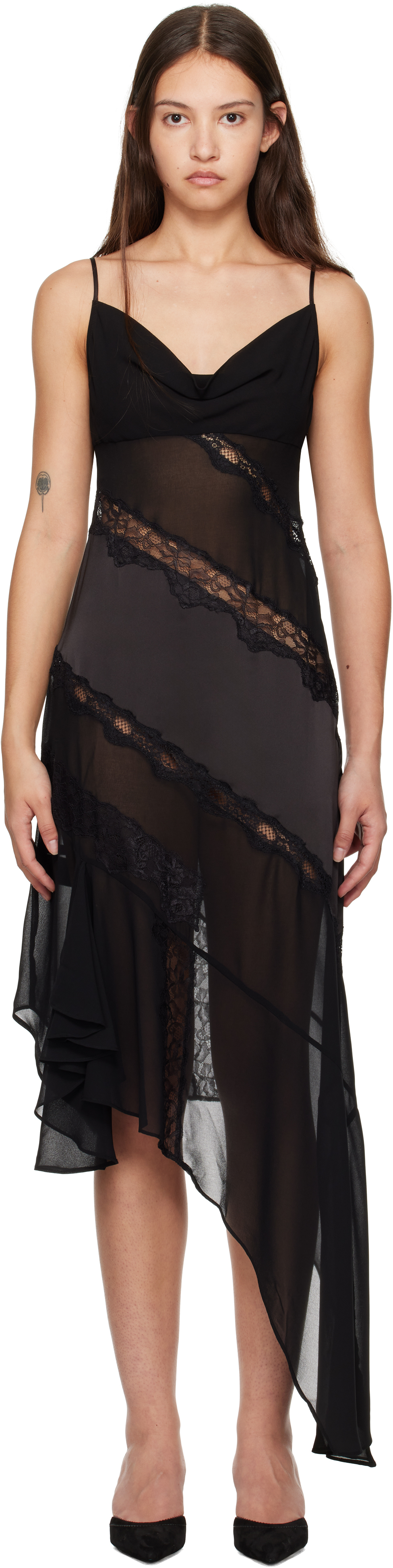 【関税込み】GUIZIO ブラック Leah ミディアムドレス Leah Dress – Guizio