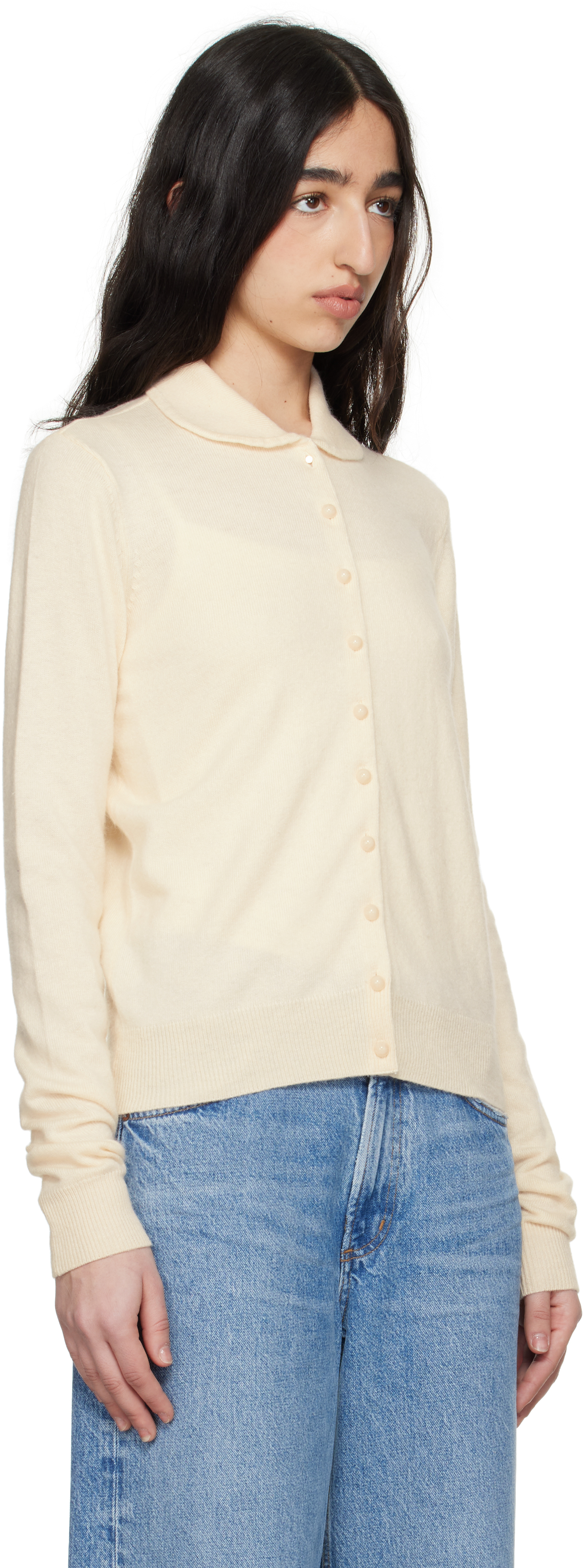 Guizio Off-white Delphine Cardigan In Ivory
