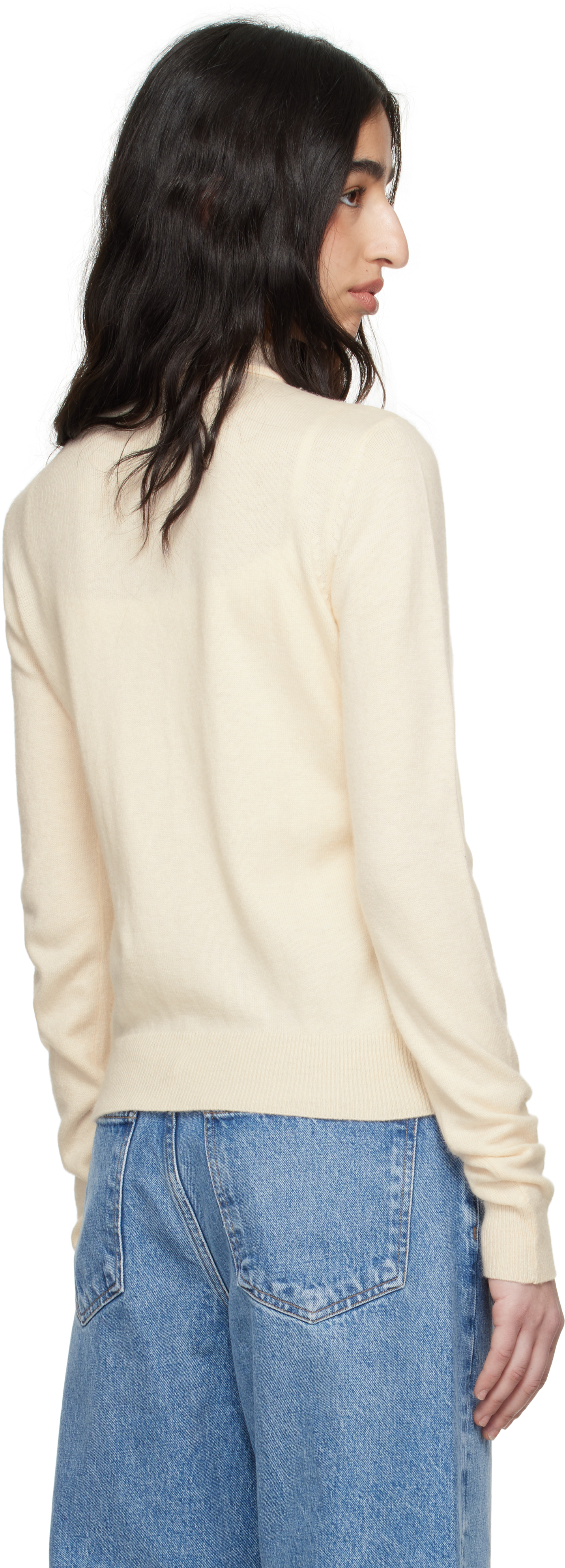 Guizio Off-white Delphine Cardigan In Ivory