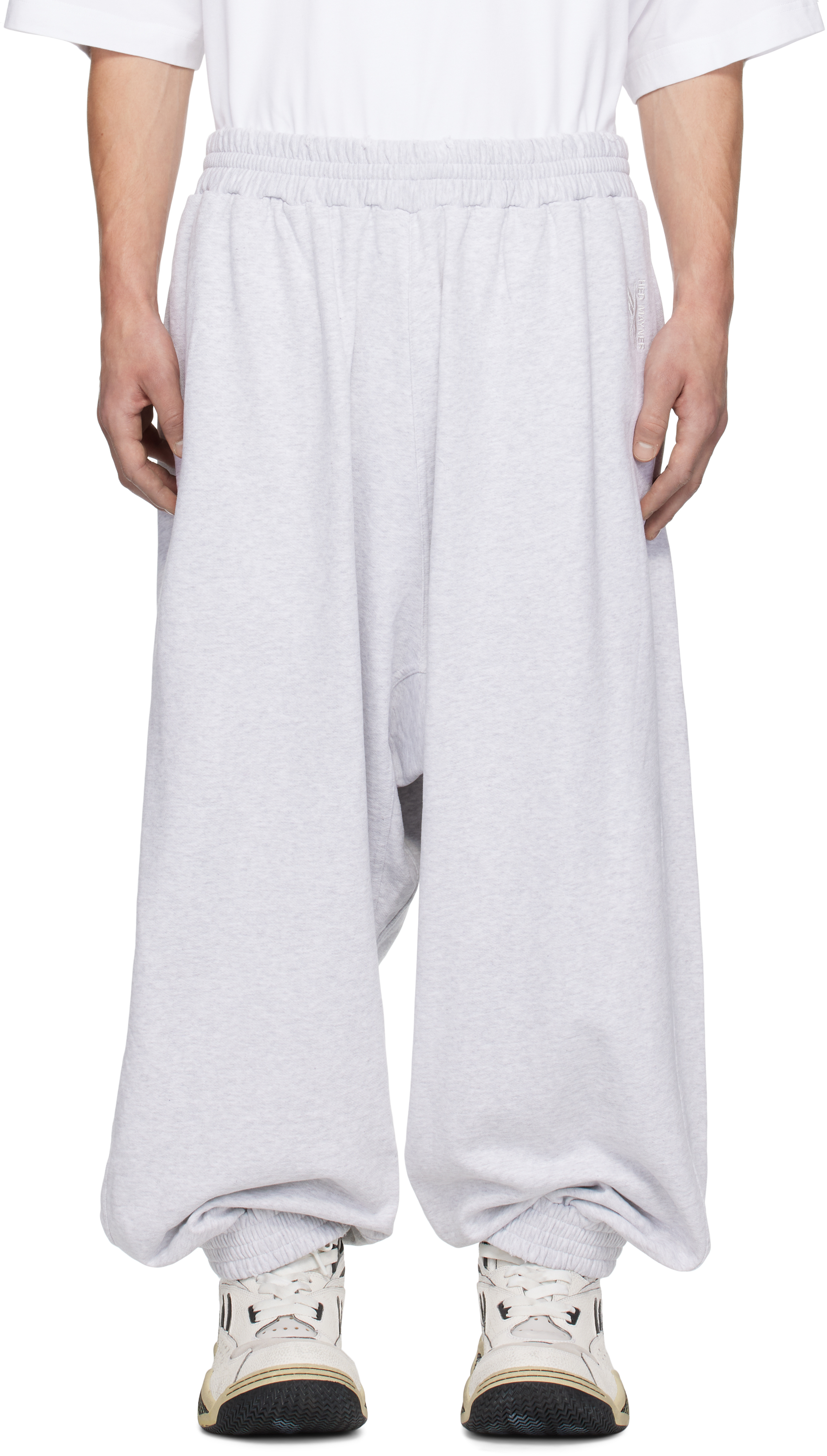 Hed Mayner: Gray Reebok Edition Sweat Jogger Sweatpants | SSENSE