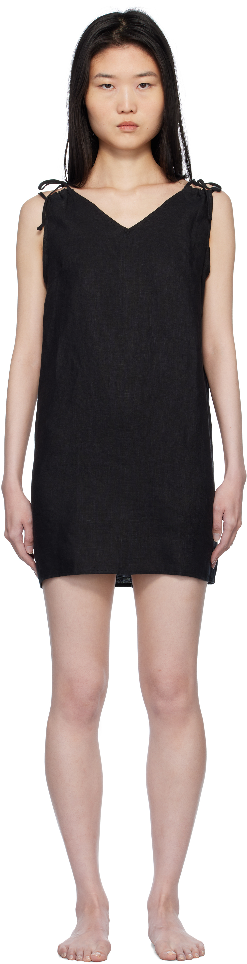 【関税込み】Deiji Studios ブラック Looped ミニドレス Looped Dress - Black