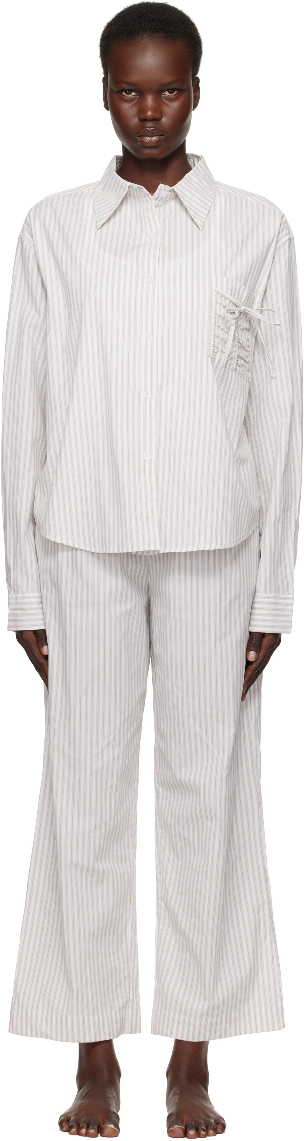 White Pocket Pyjama Set