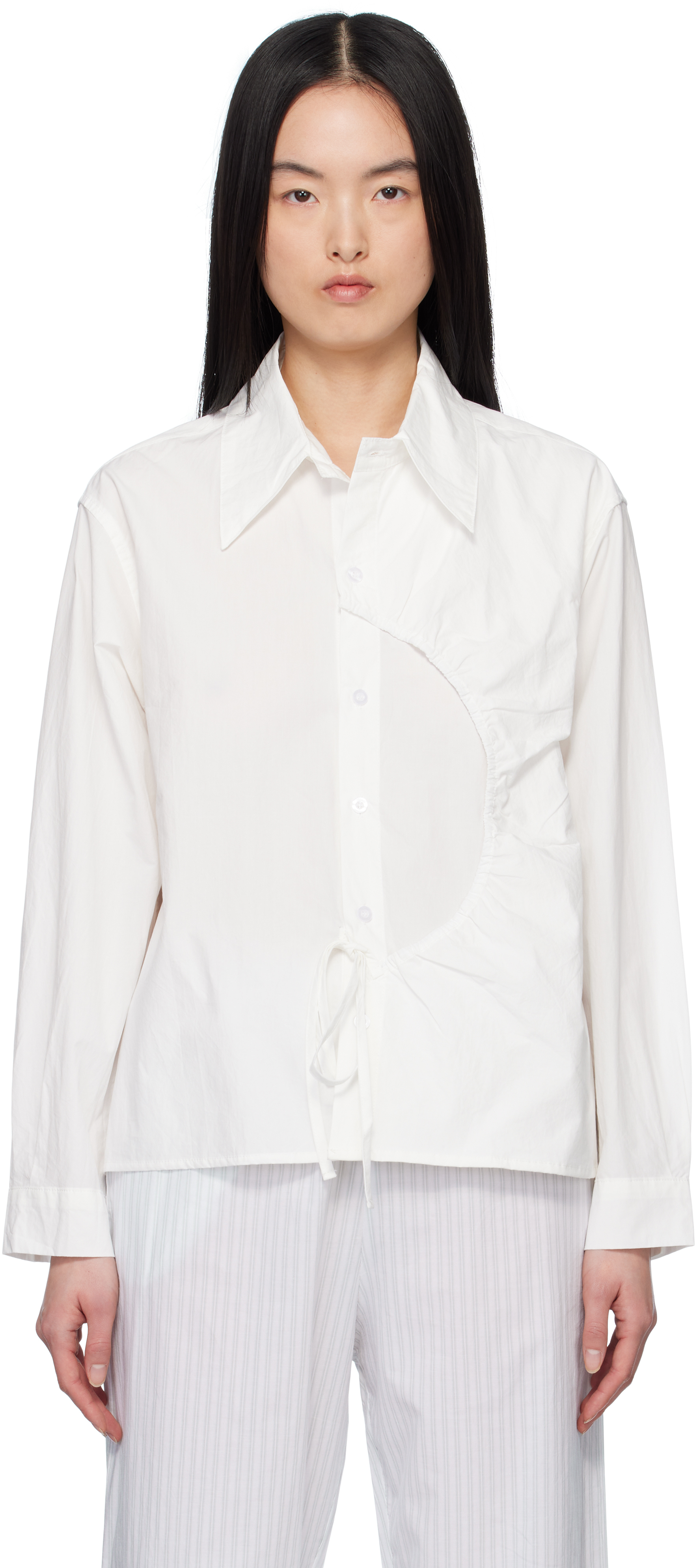 White Arch Tie Shirt