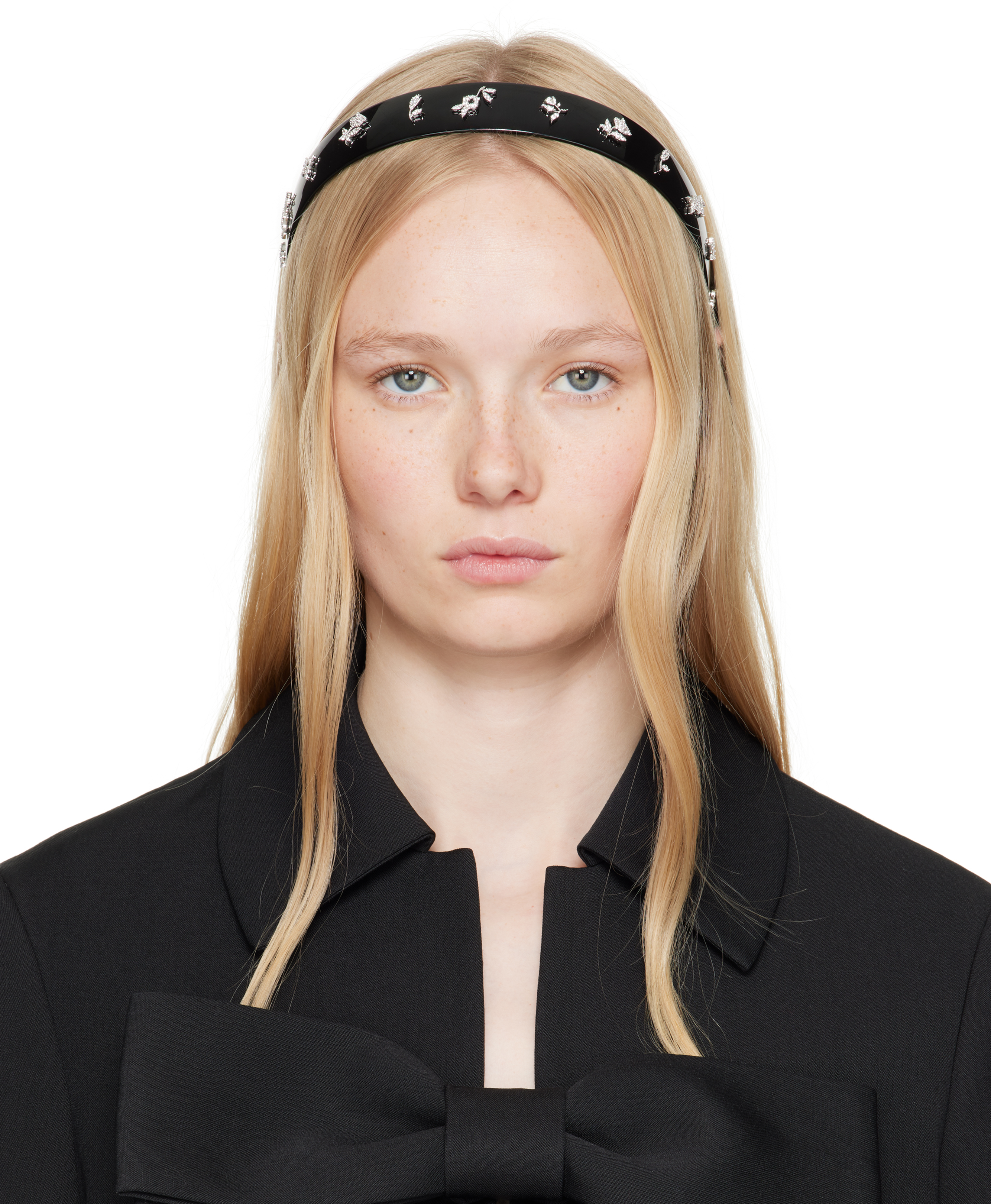 YVMIN X SHUSHUTONG / Gemstone Cross Flower Pearl Hair Clip