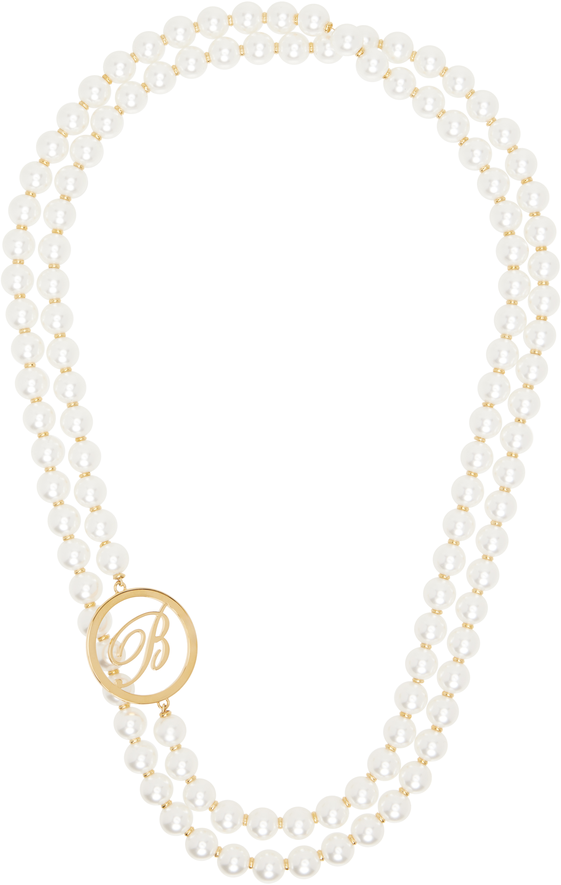 White 
Gold Faux-Pearl Necklace