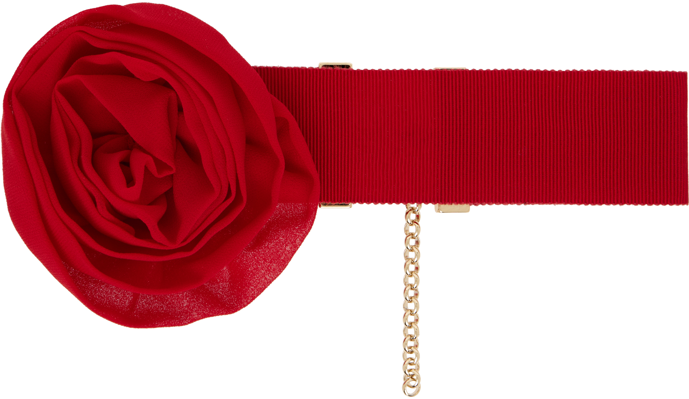 【関税込み】Blumarine レッド Rose グログラン チョーカー Blumarineのレッド Rose グログラン チョーカーがセール中