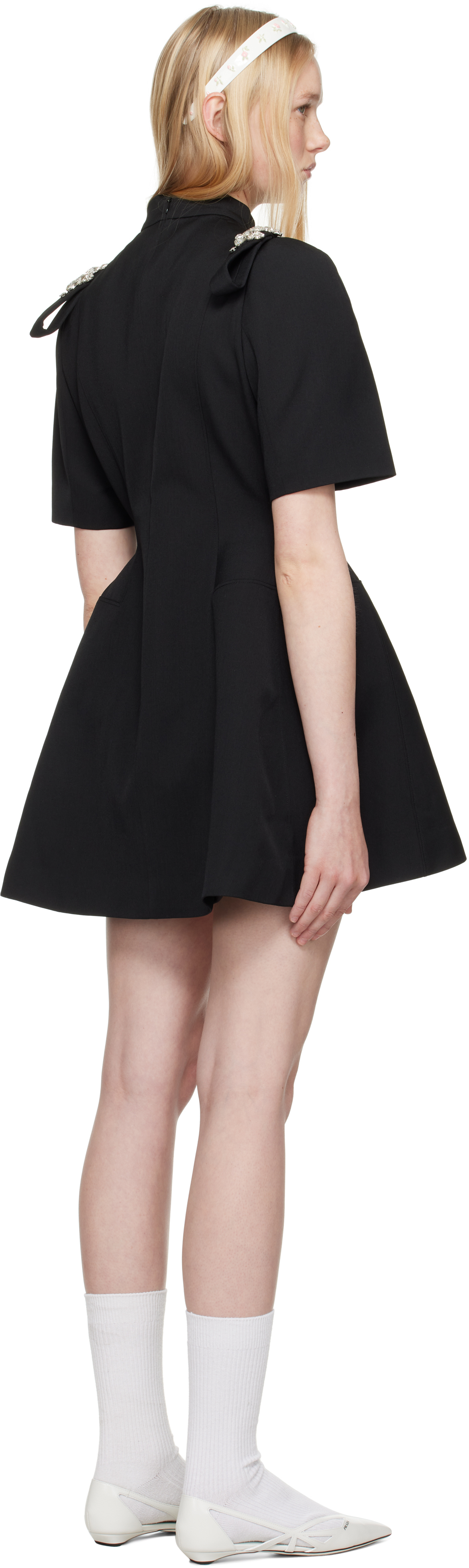 Shushu-tong Ssense Exclusive Black Qipao Minidress In Ut152ba100