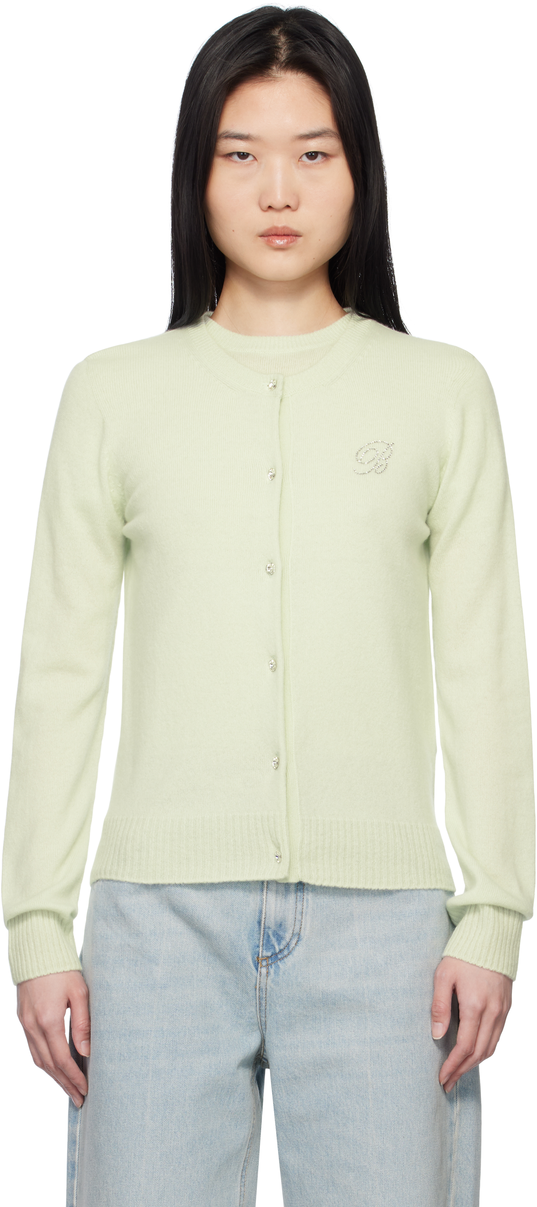 Green Cashmere Cardigan