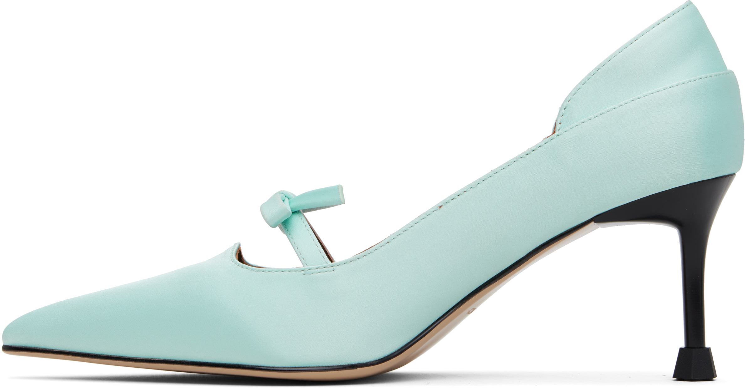 Shushu-tong Blue Vintage Pointed-toe Heels In Mg100 Mint Green