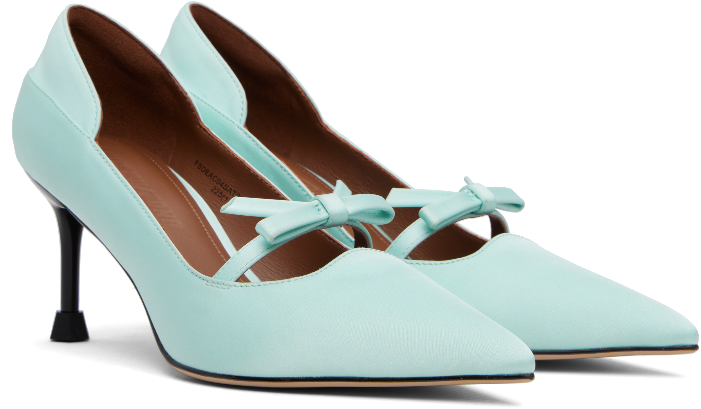 Shushu-tong Blue Vintage Pointed-toe Heels In Mg100 Mint Green
