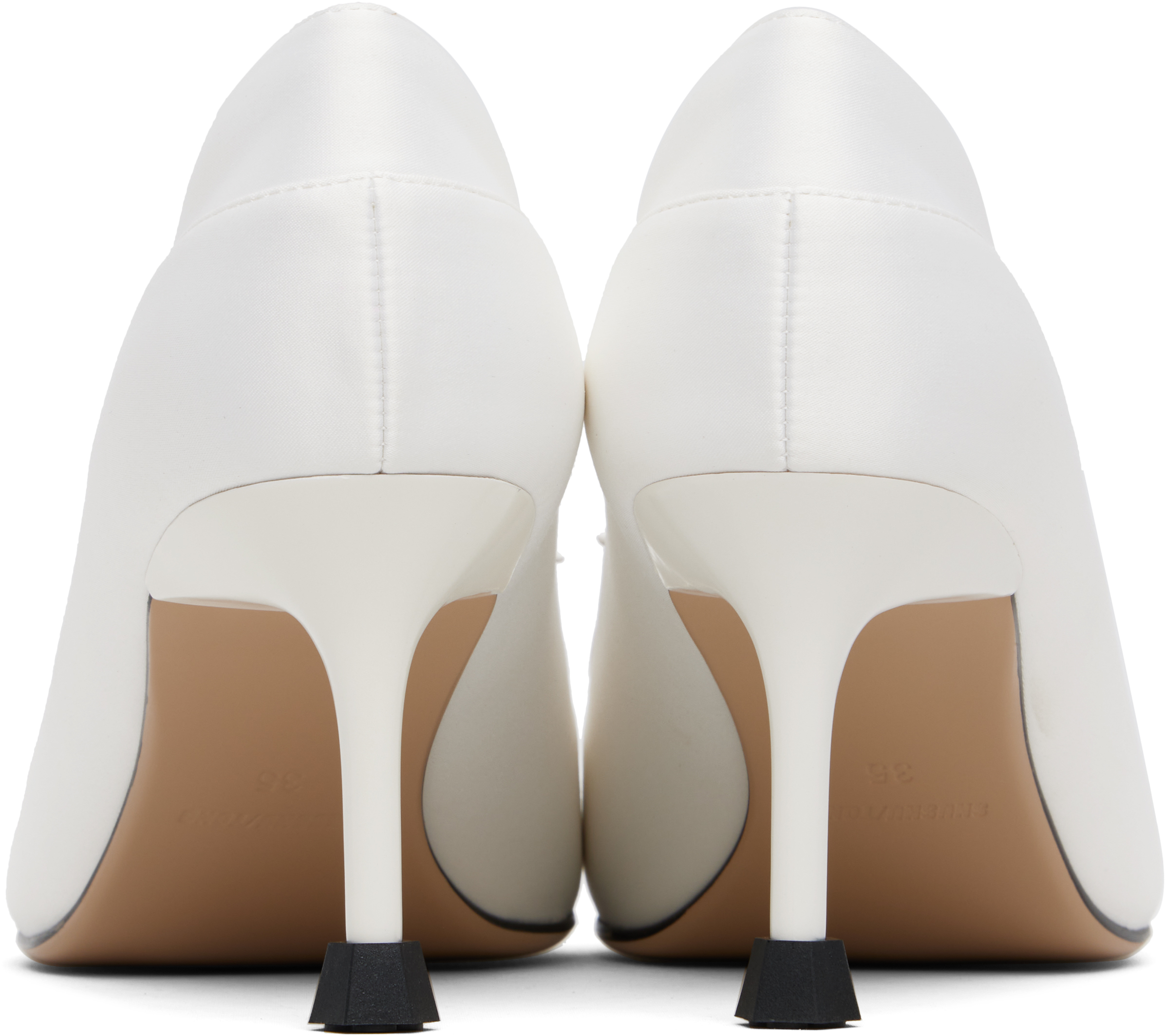 Shushu-tong White Vintage Pointed-toe Heels In Wh100 White