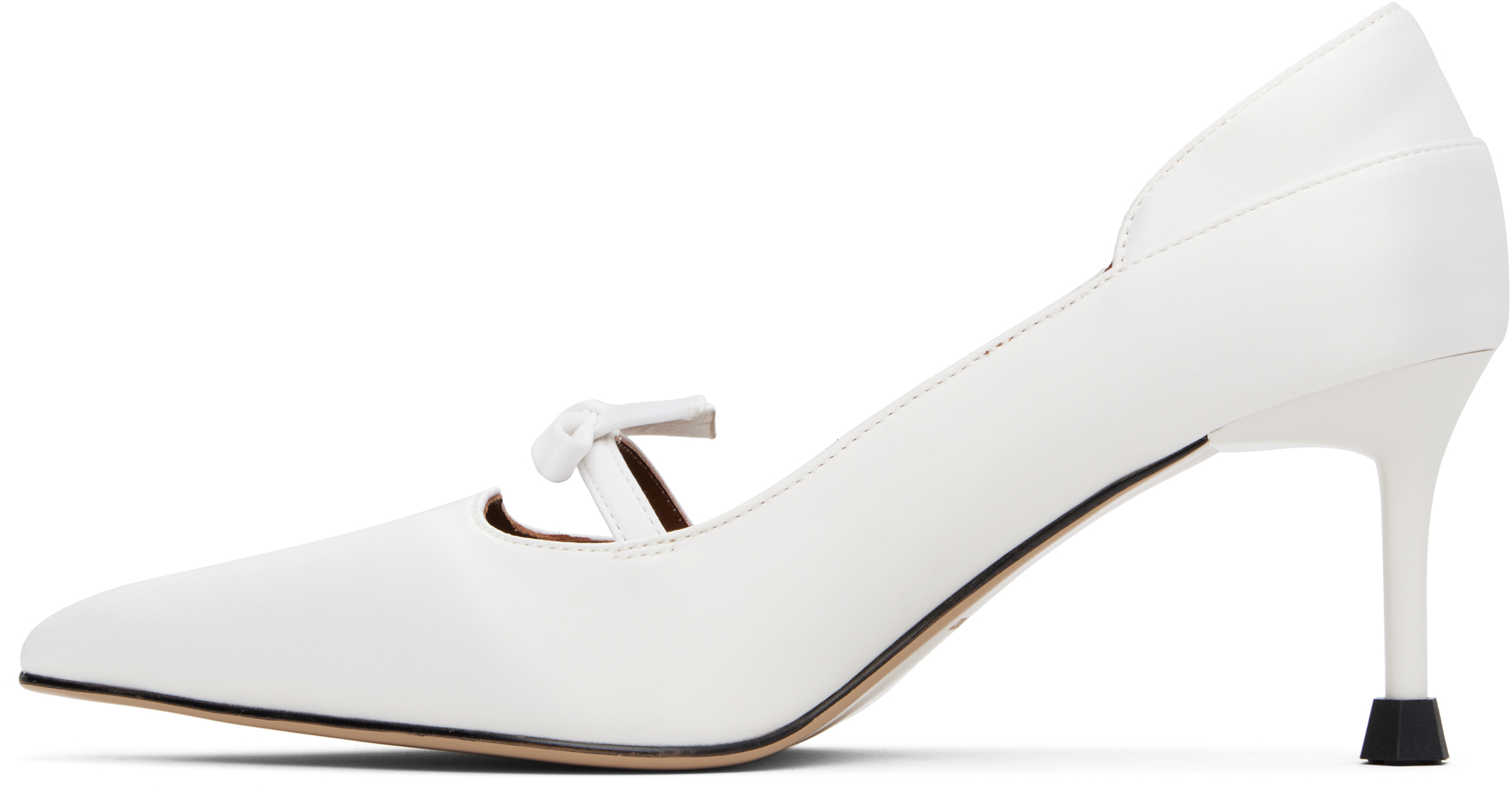 Shushu-tong White Vintage Pointed-toe Heels In Wh100 White