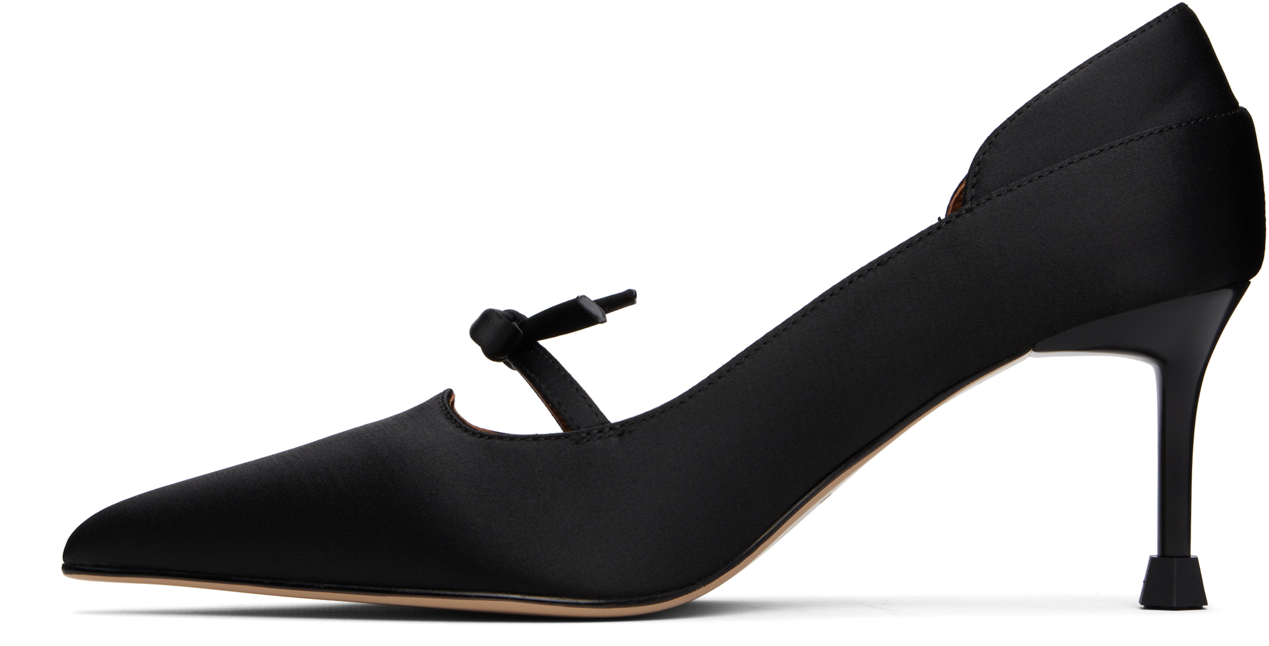 Shushu-tong Black Vintage Pointed-toe Heels In Ba100 Black