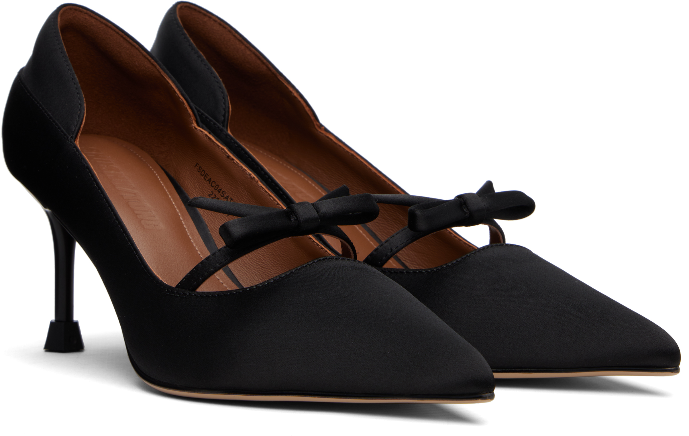 Shushu-tong Black Vintage Pointed-toe Heels In Ba100 Black